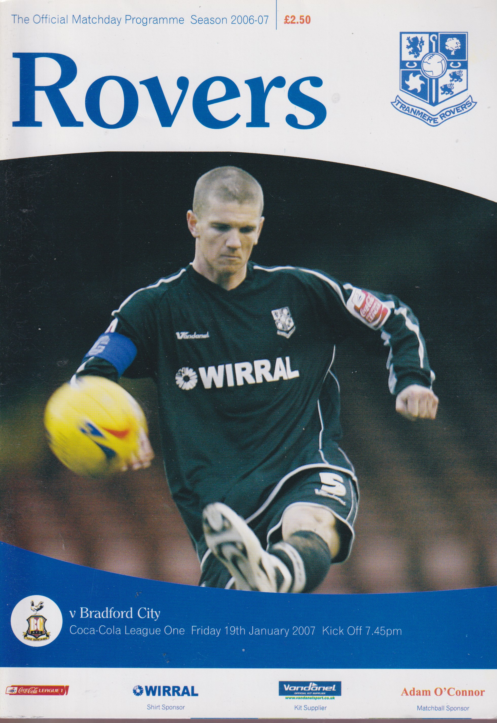 Match Programme for 19/01/2007