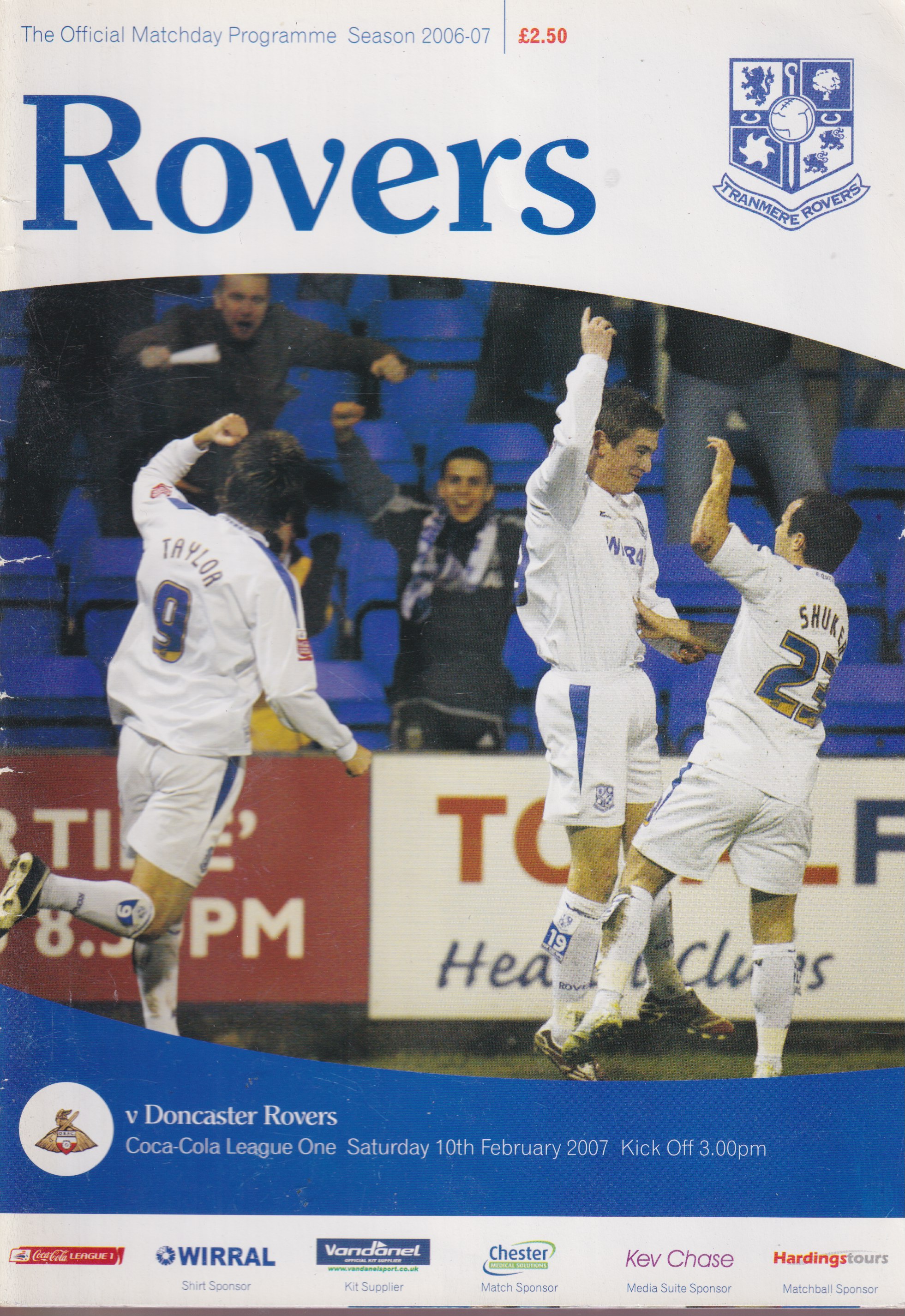 Match Programme for 10/02/2007