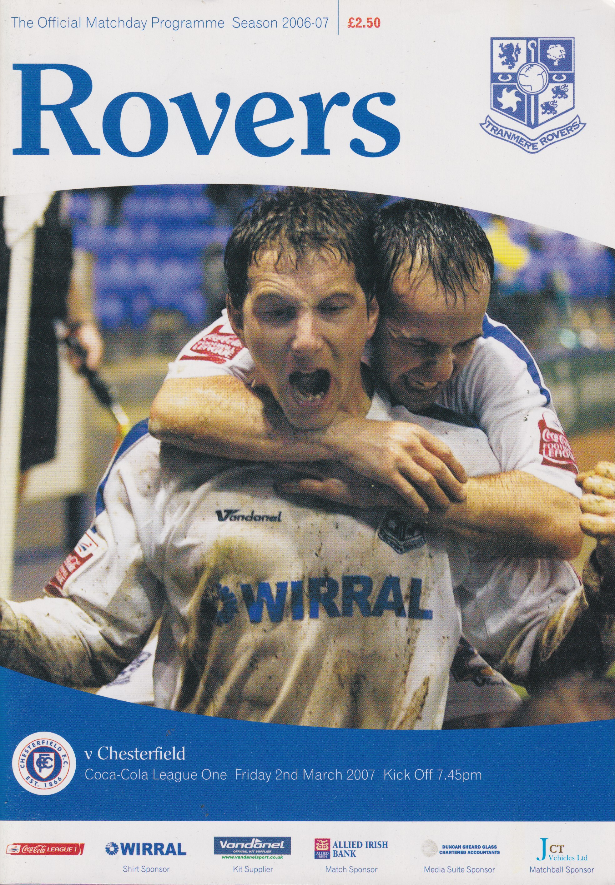Match Programme for 02/03/2007