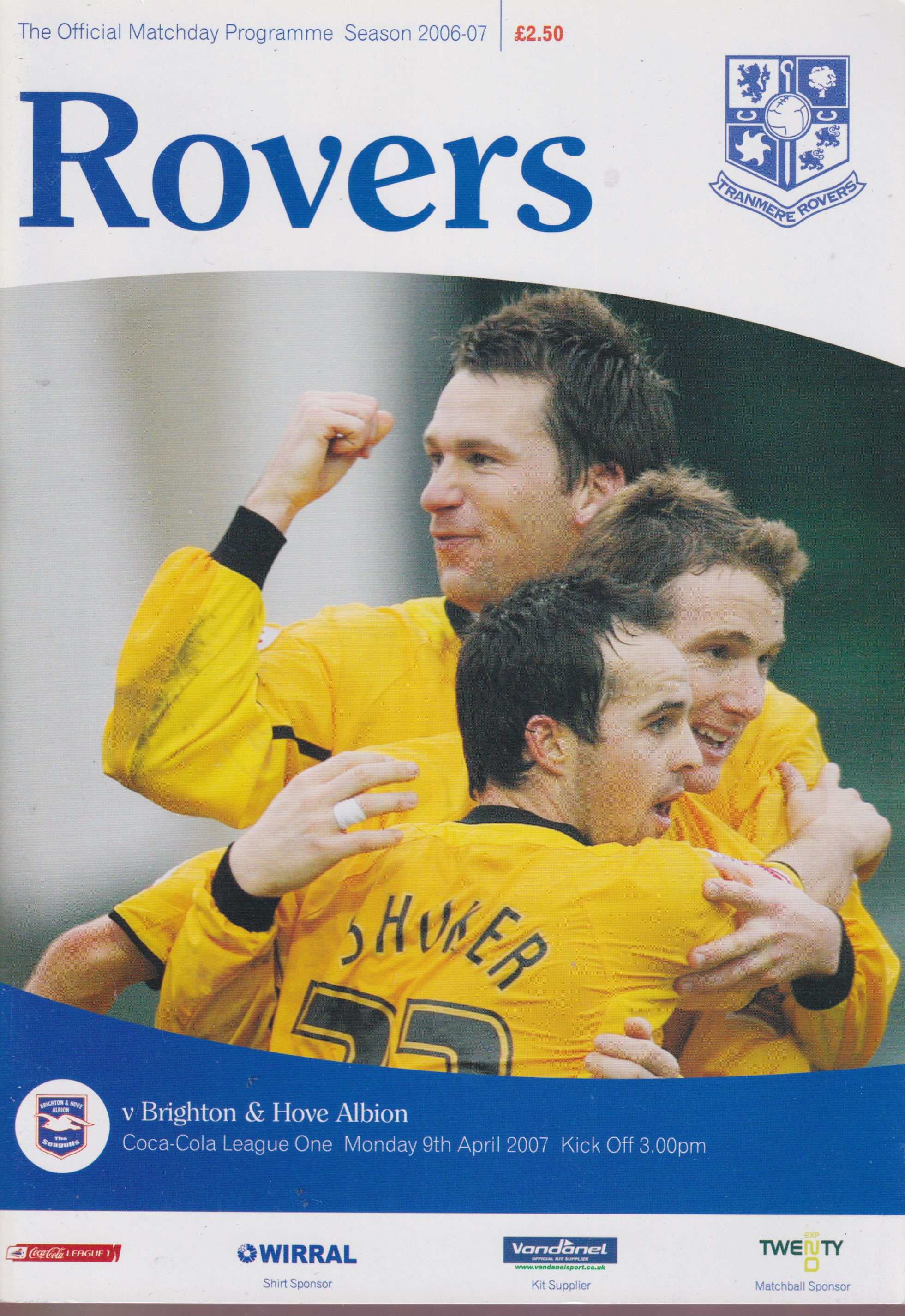 Match Programme for 09/04/2007