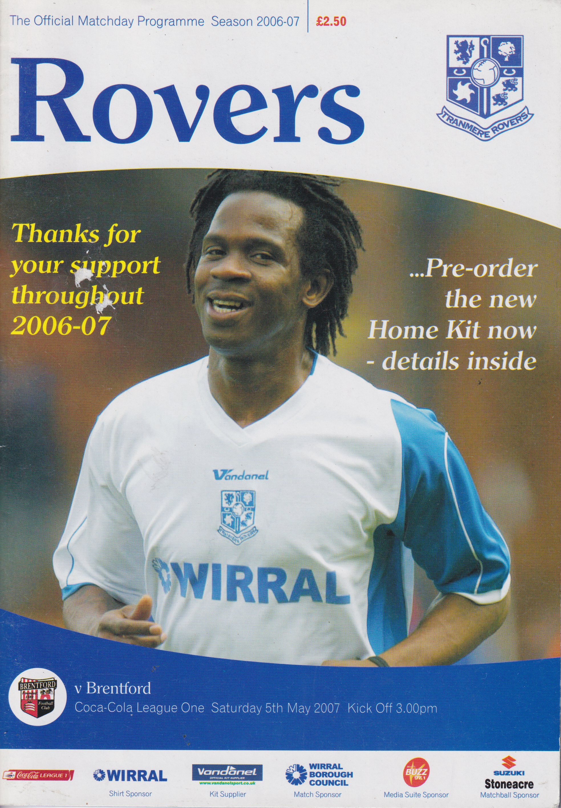 Match Programme for 05/05/2007