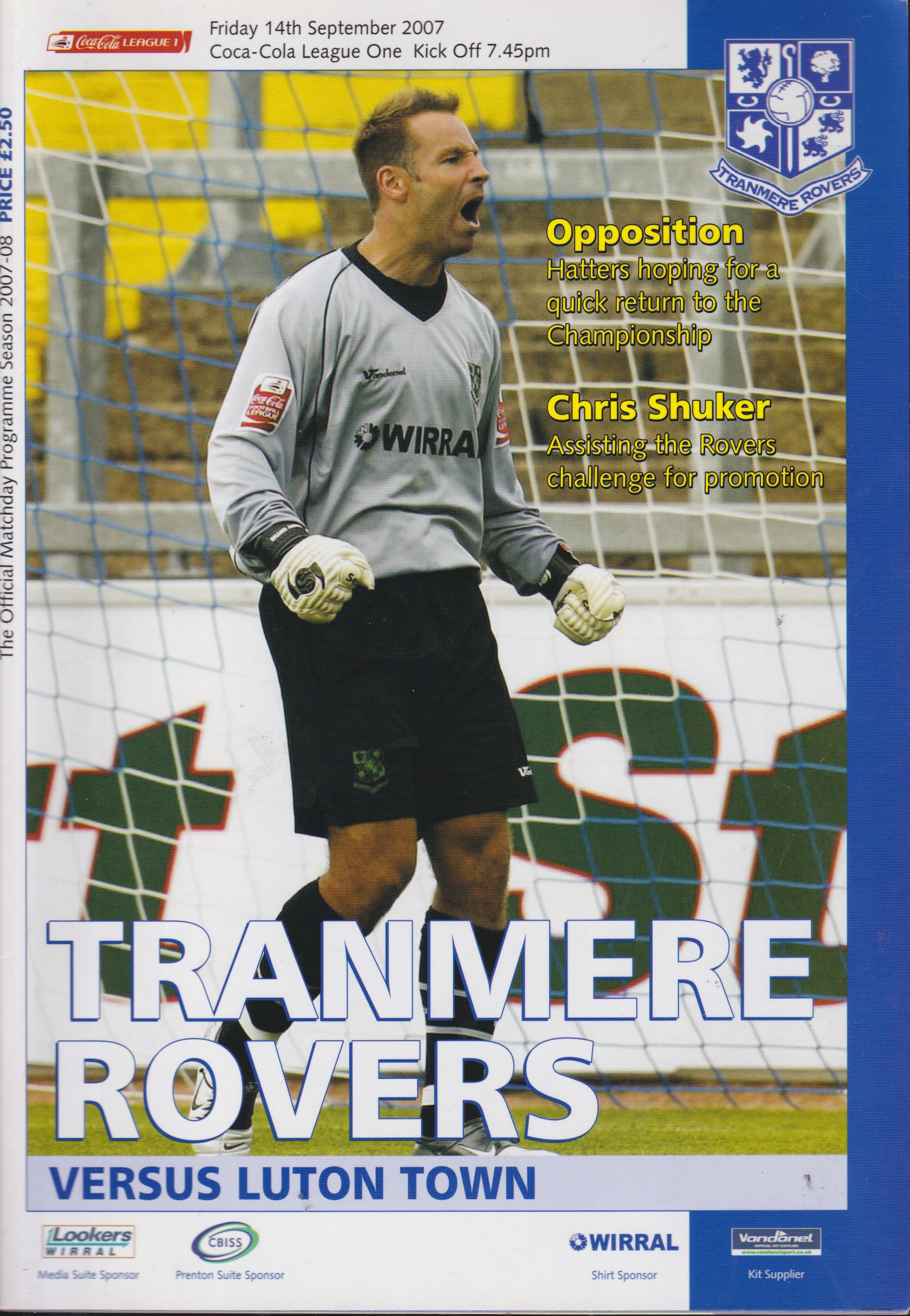 Match Programme for 14/09/2007