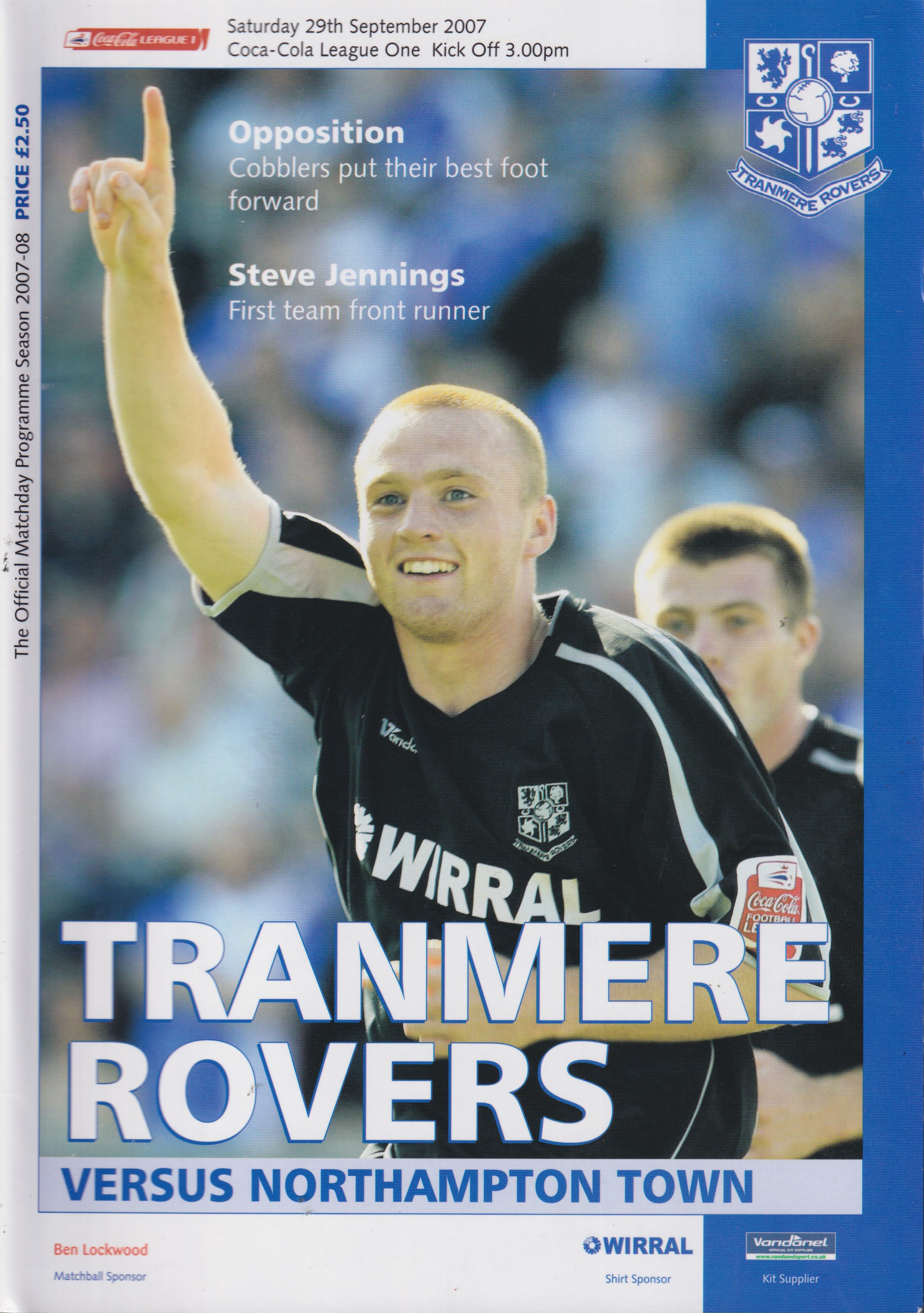 Match Programme for 29/09/2007