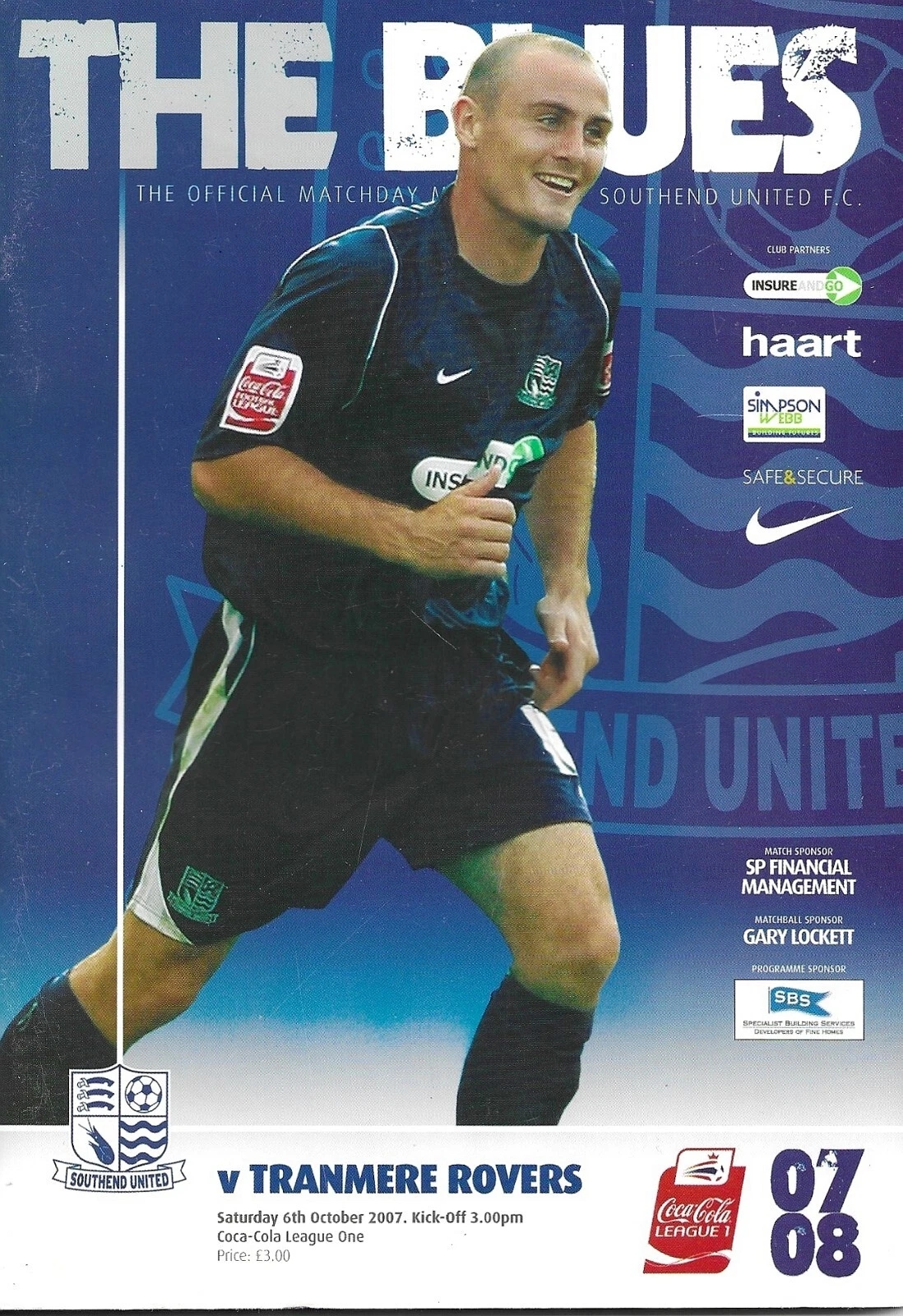 Match Programme for 06/10/2007