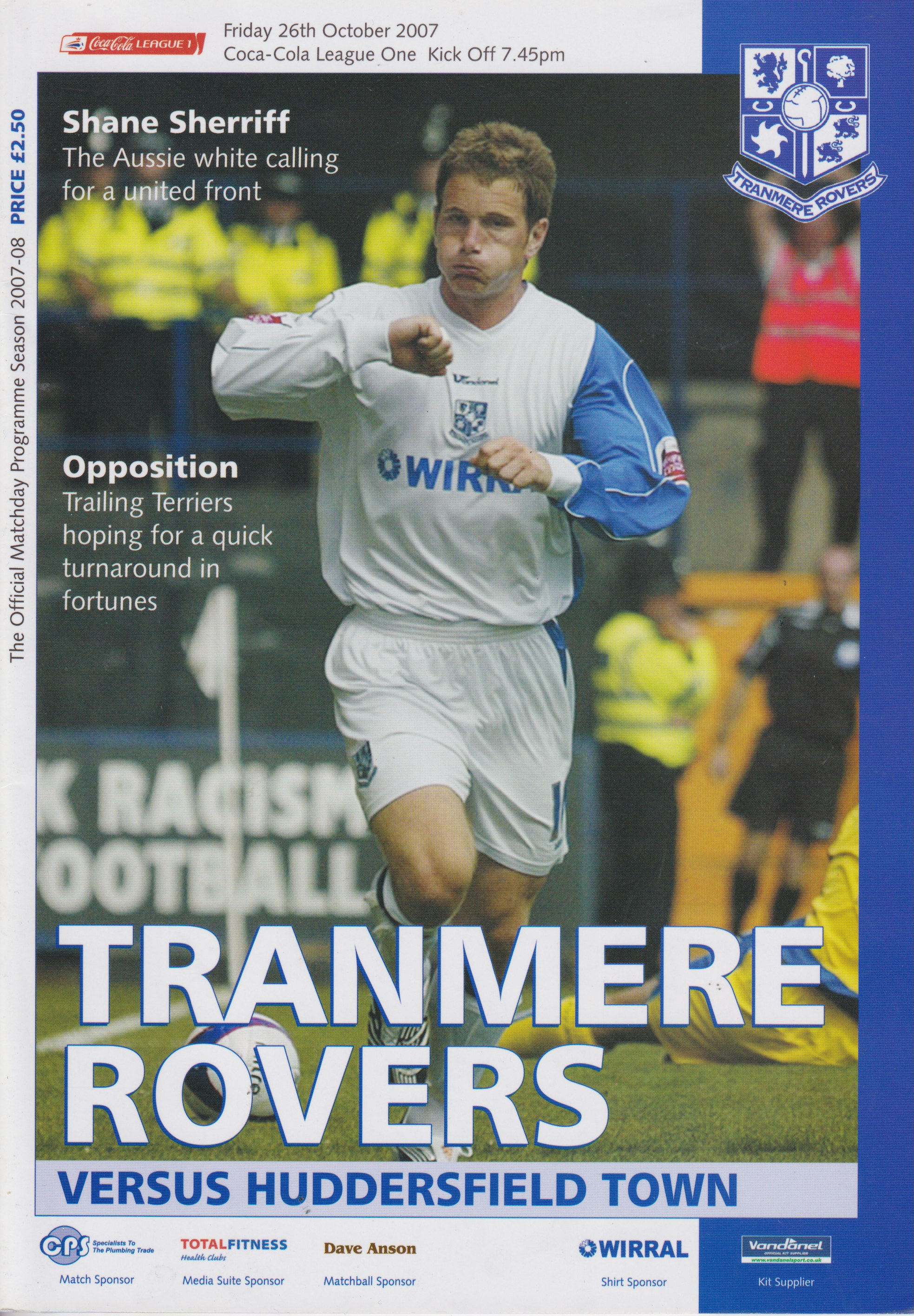 Match Programme for 26/10/2007