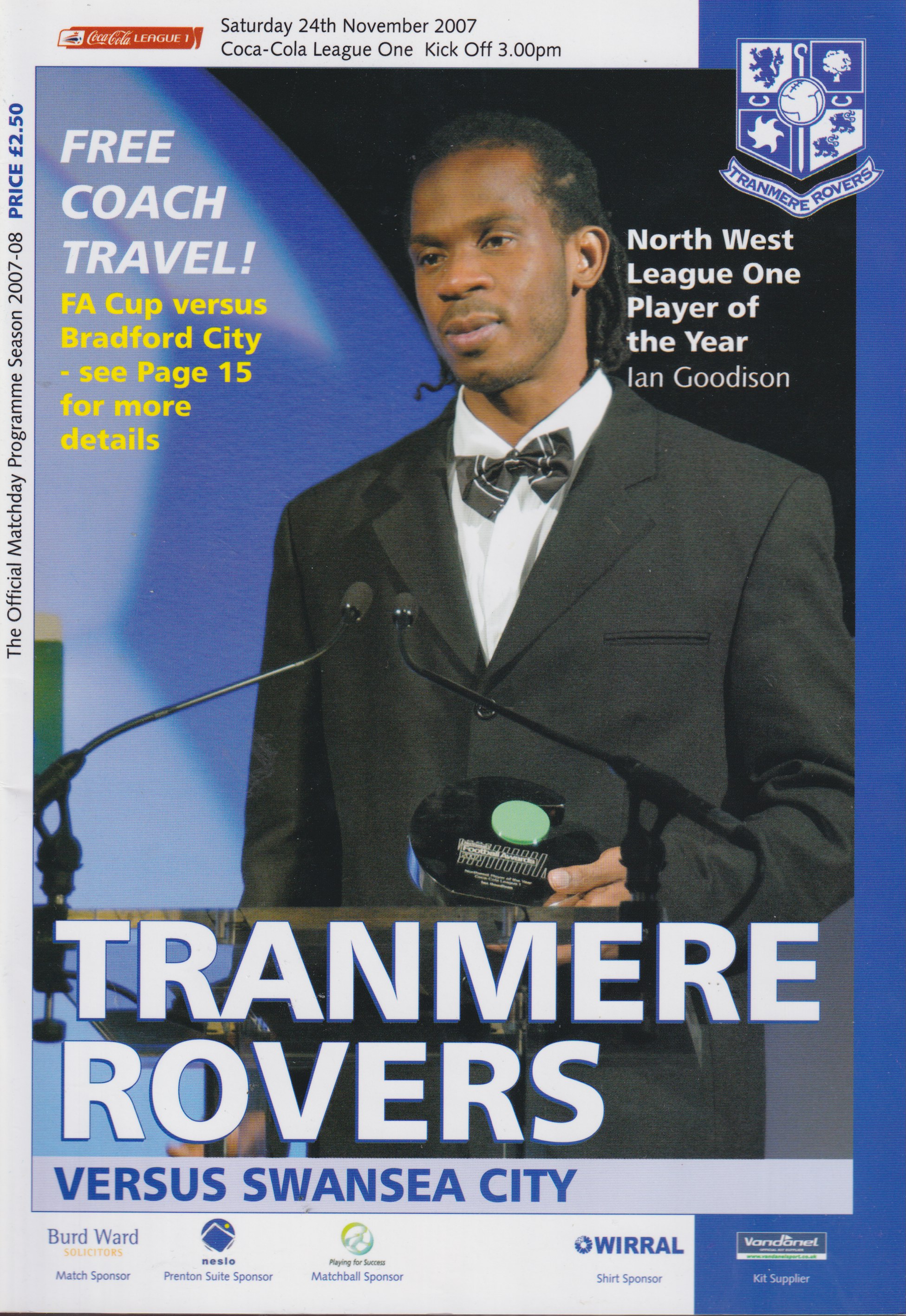 Match Programme for 24/11/2007