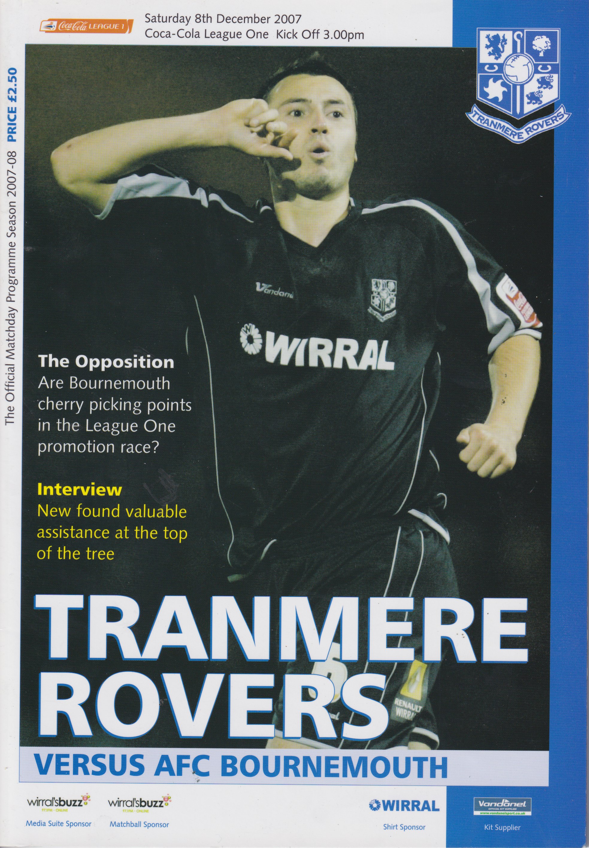 Match Programme for 08/12/2007
