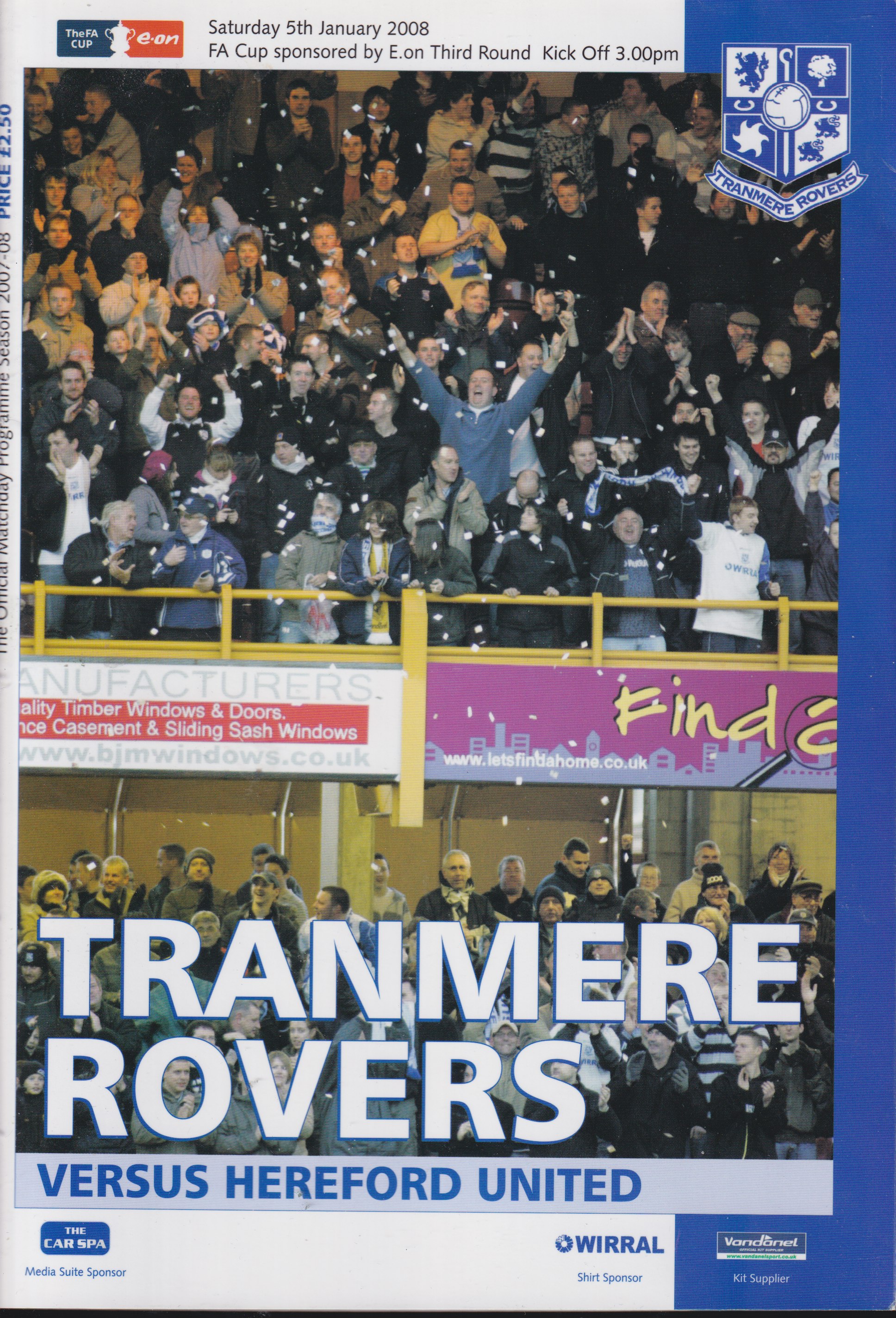Match Programme for 05/01/2008