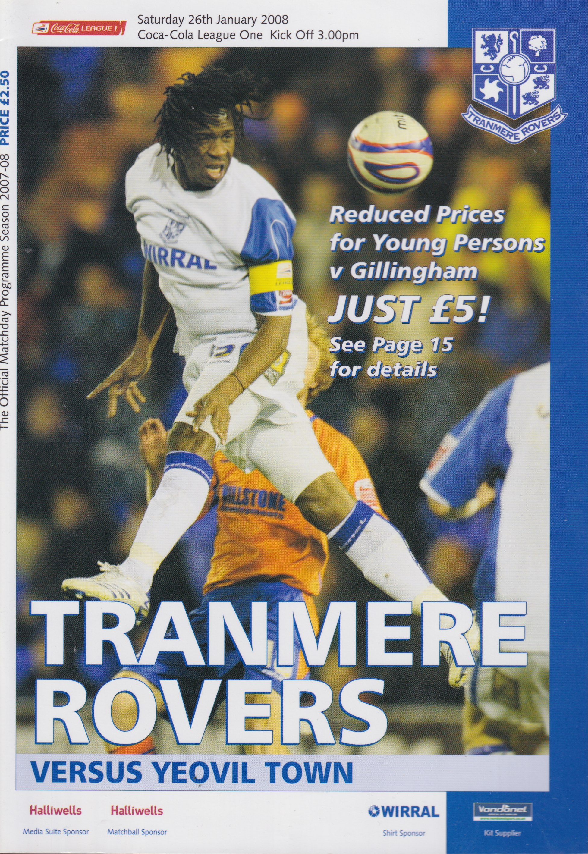 Match Programme for 26/01/2008