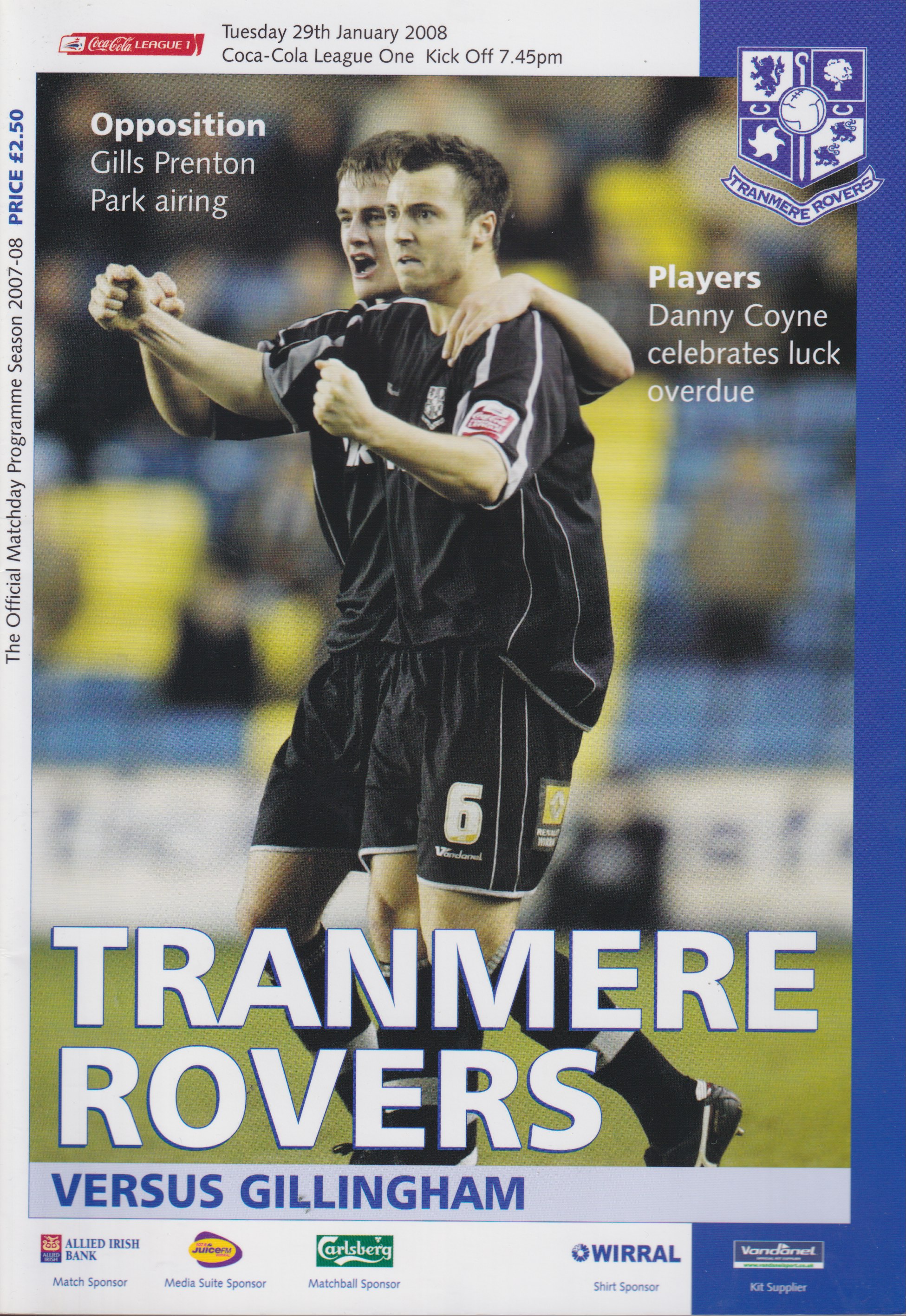 Match Programme for 29/01/2008