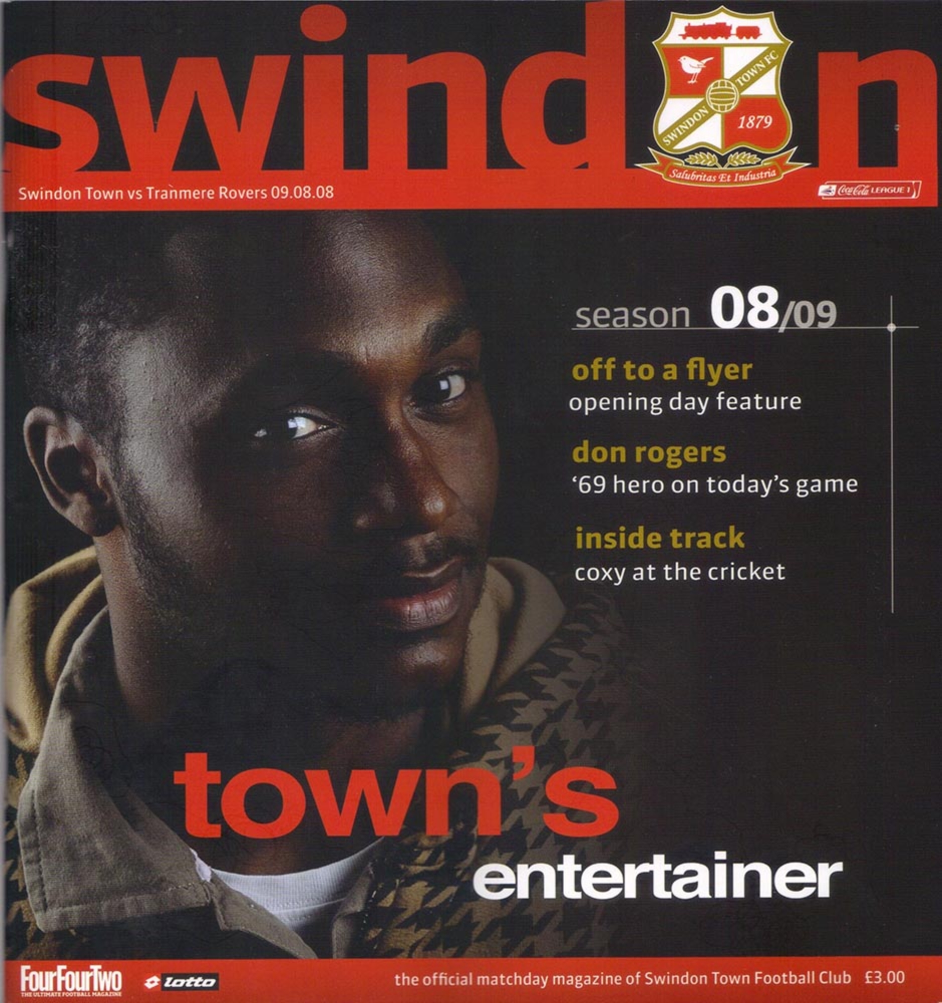 Match Programme for 09/08/2008