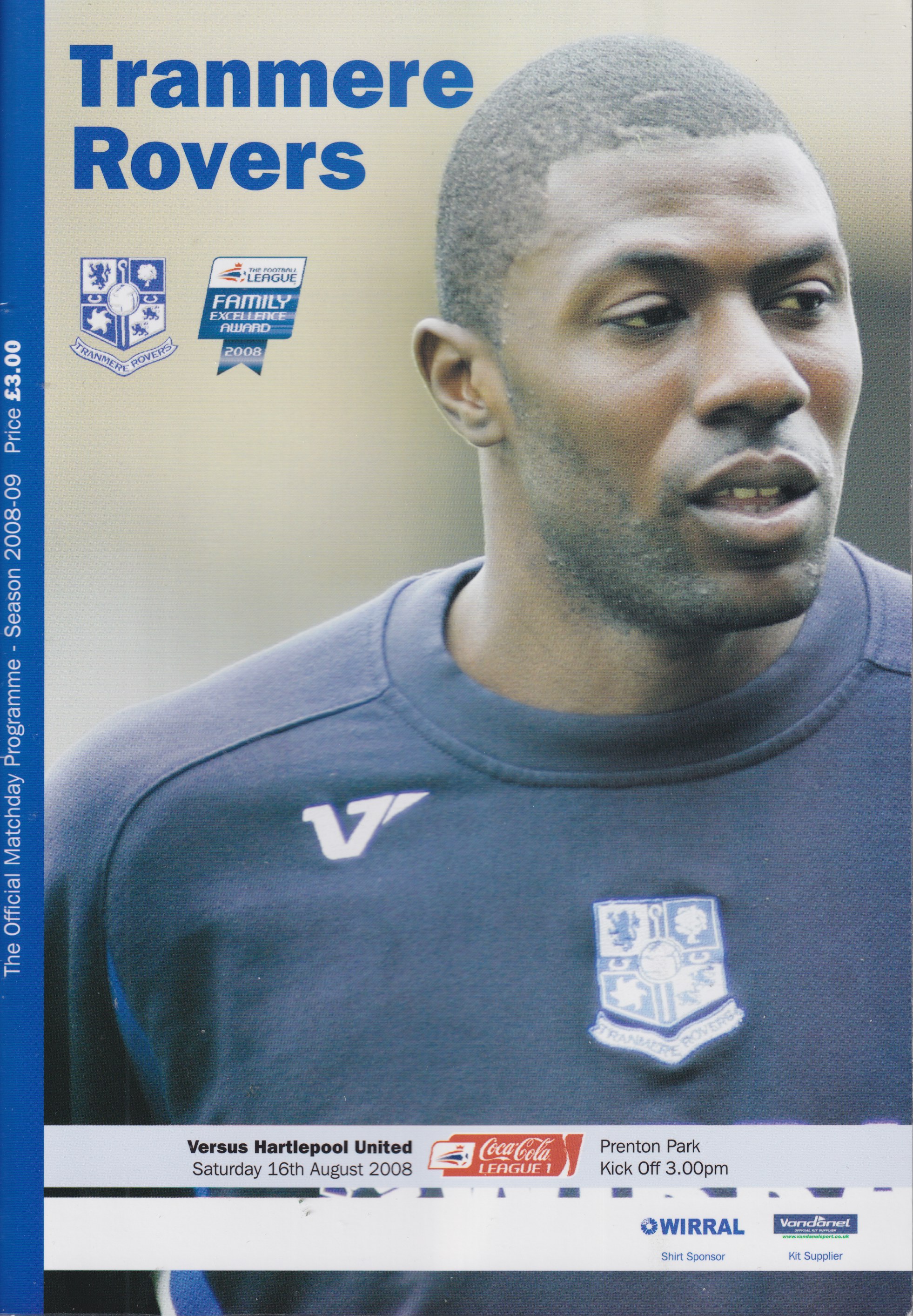 Match Programme for 16/08/2008