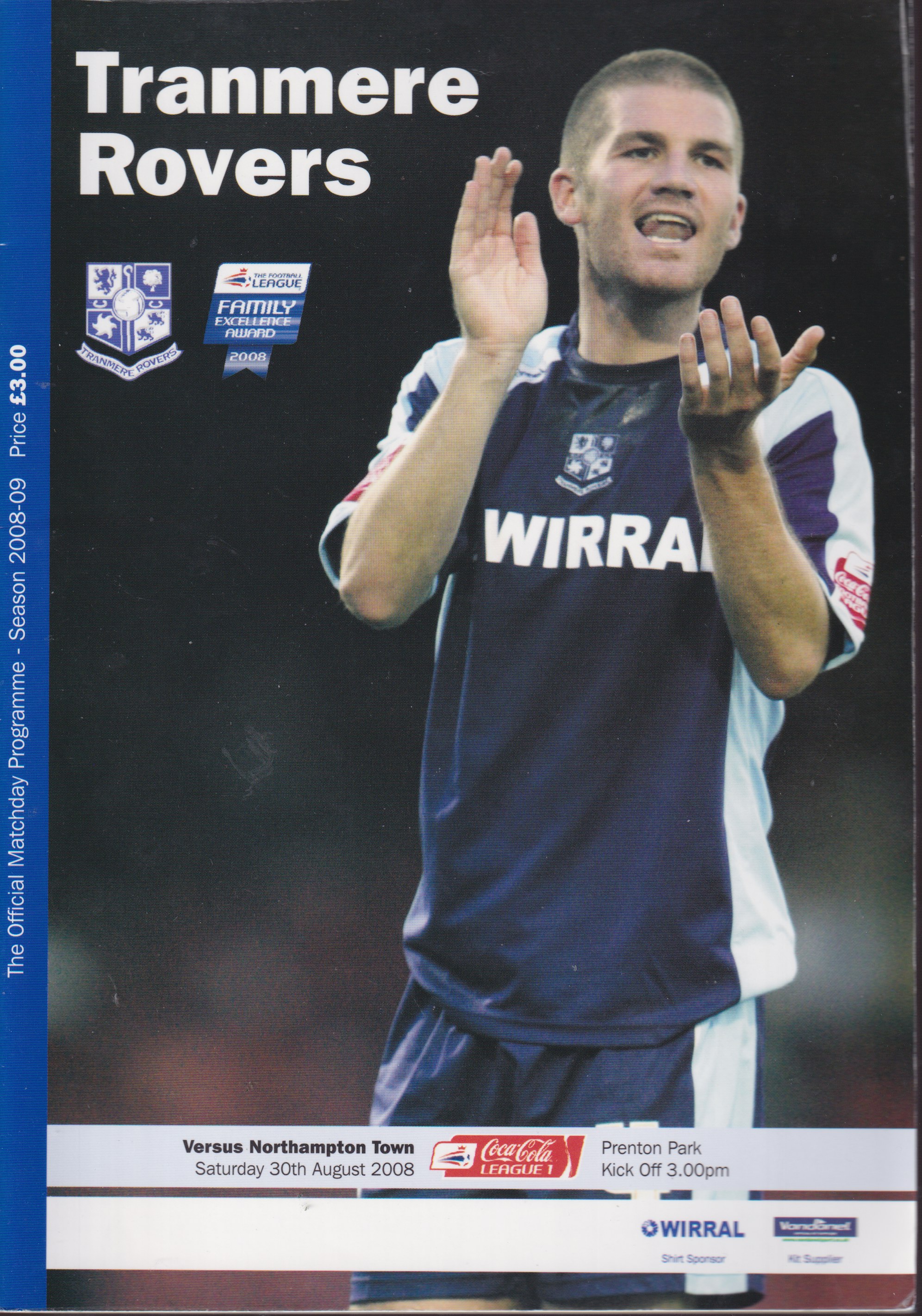 Match Programme for 30/08/2008