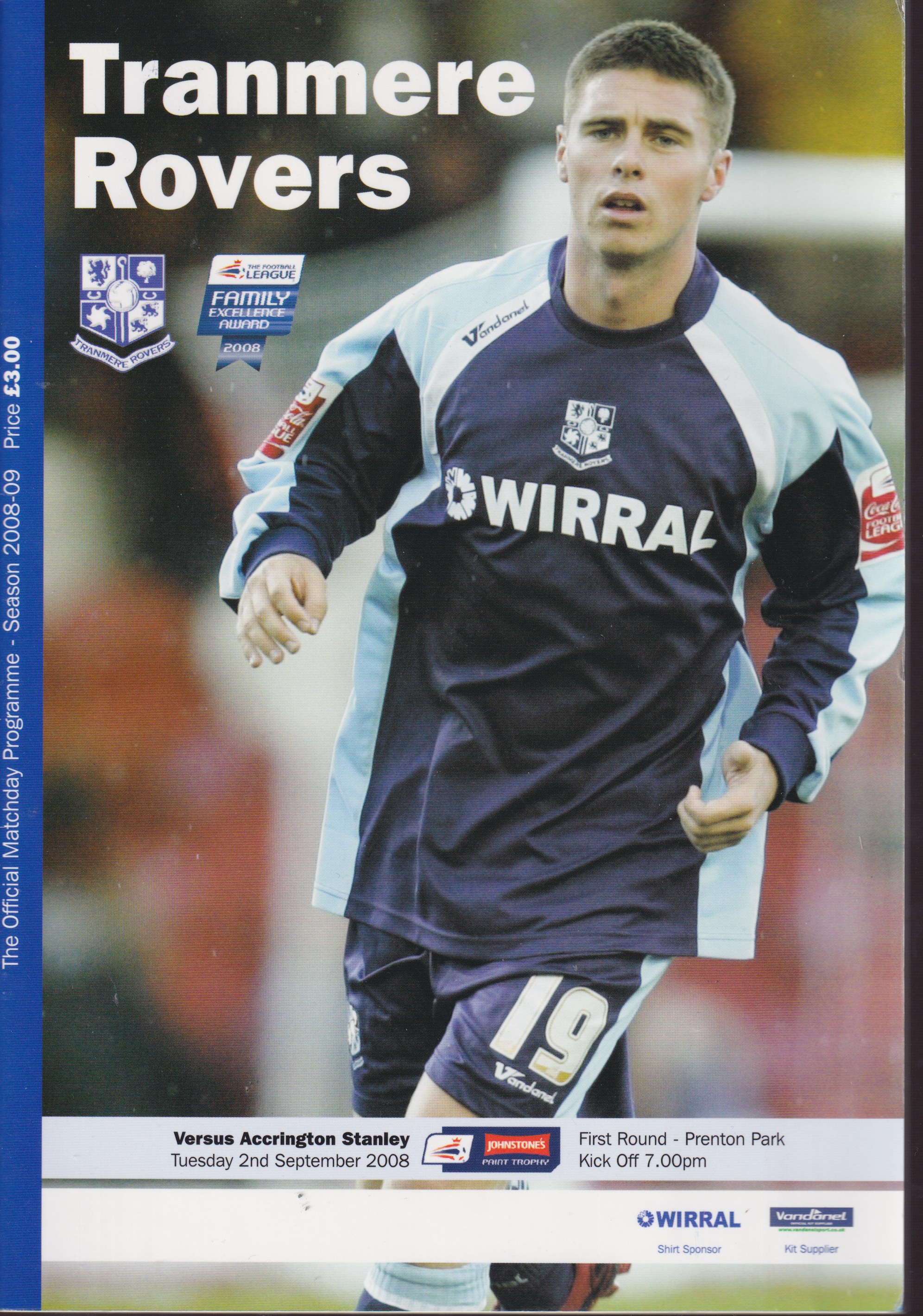 Match Programme for 02/09/2008