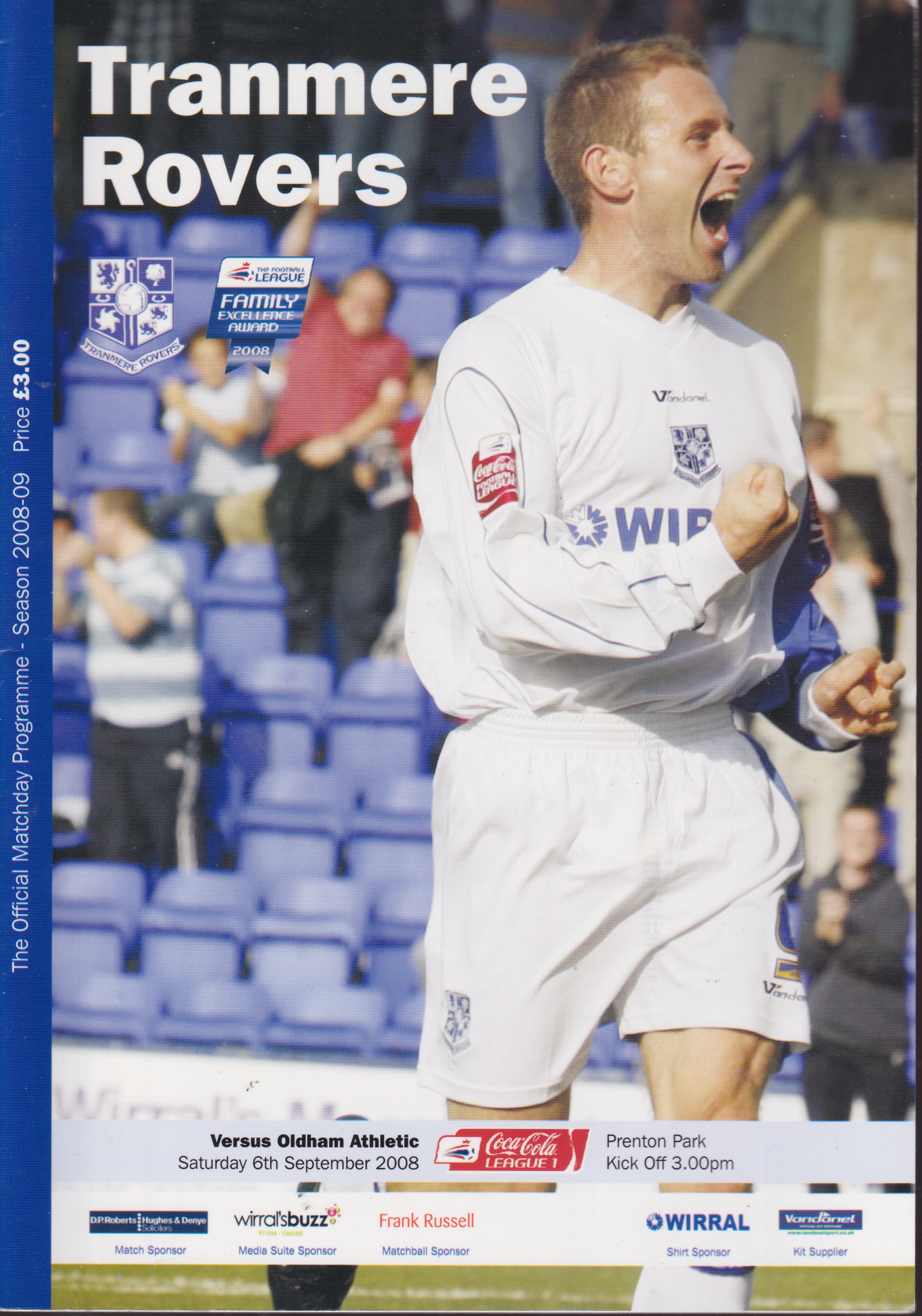 Match Programme for 06/09/2008