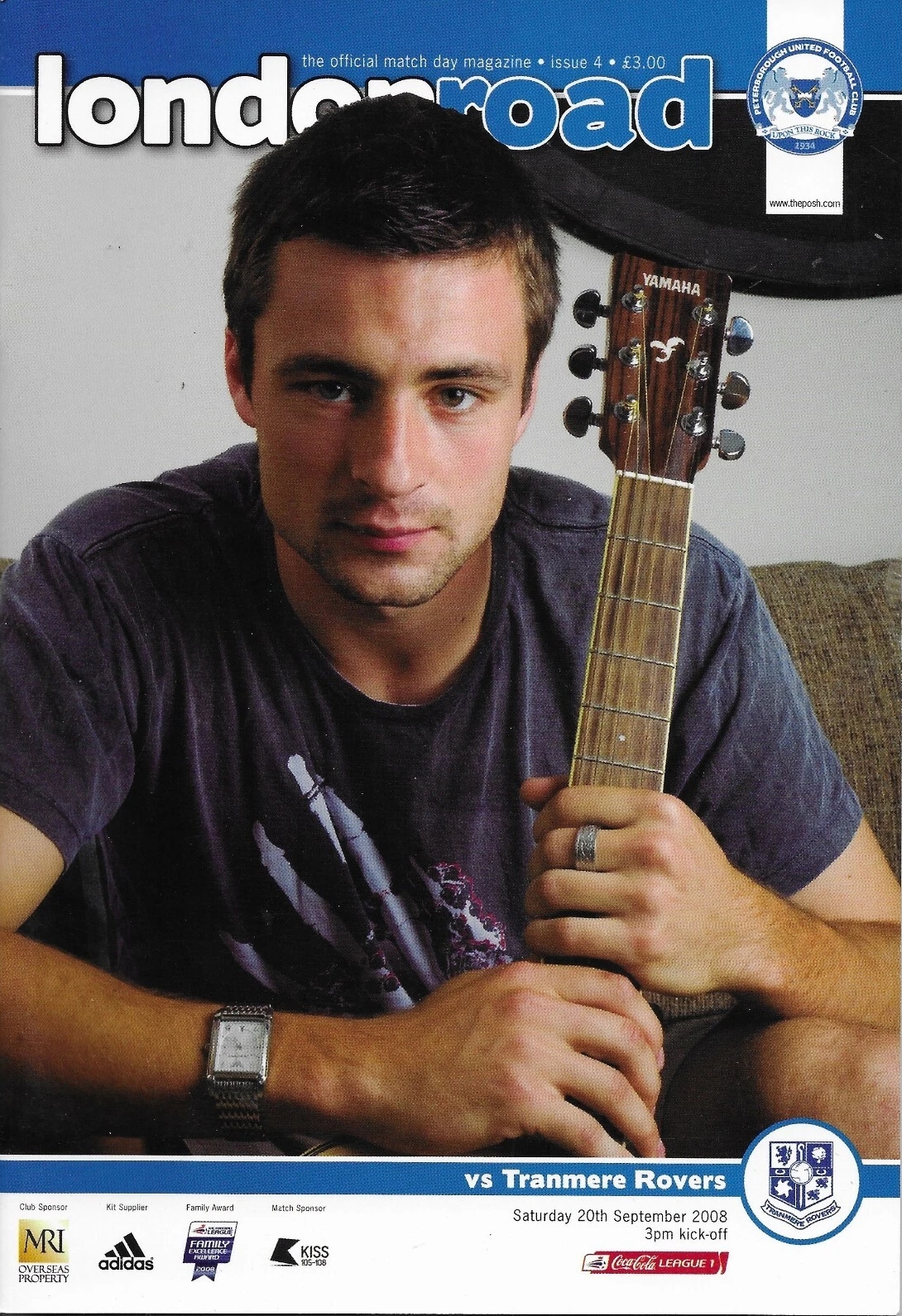 Match Programme for 20/09/2008