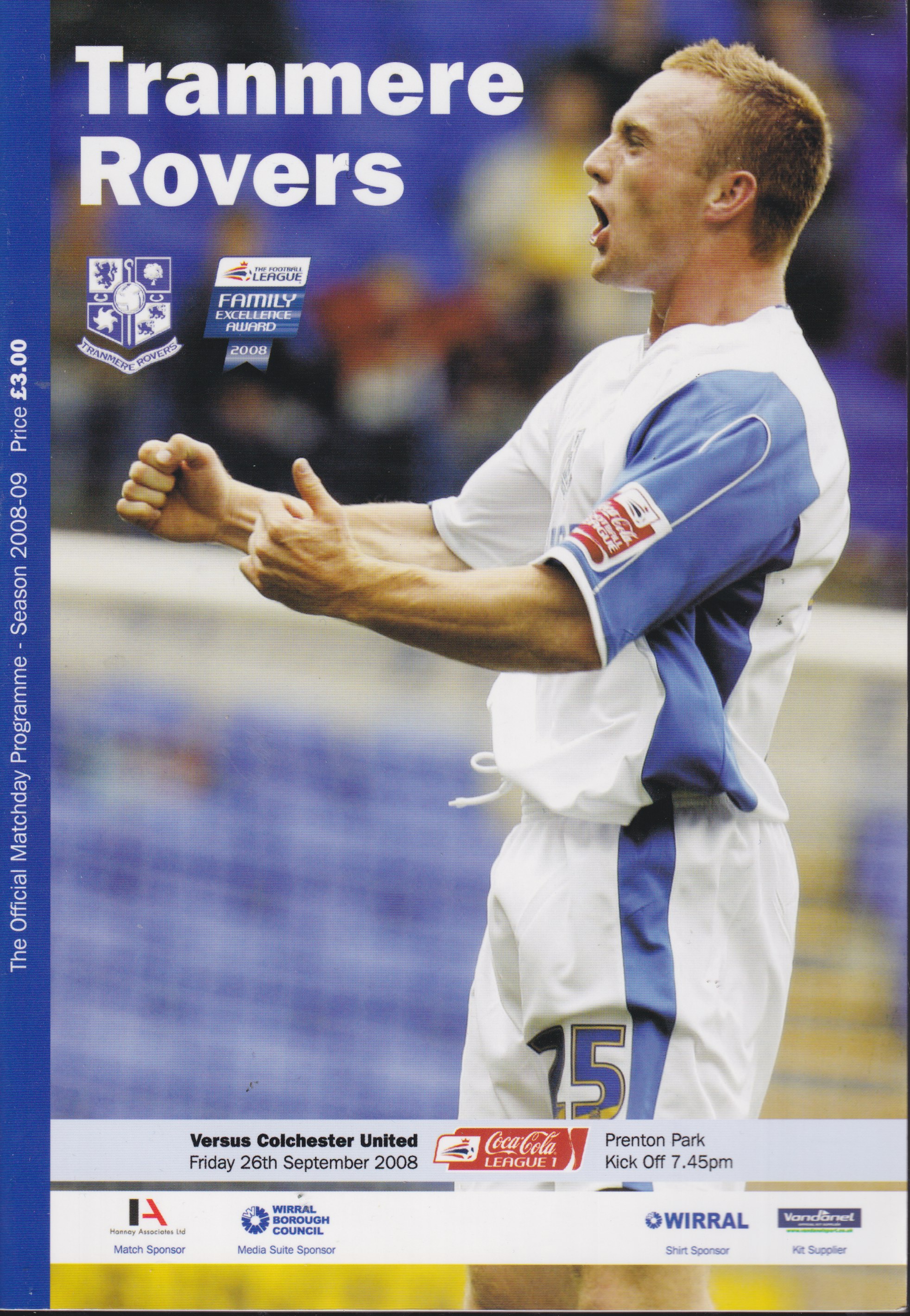 Match Programme for 26/09/2008
