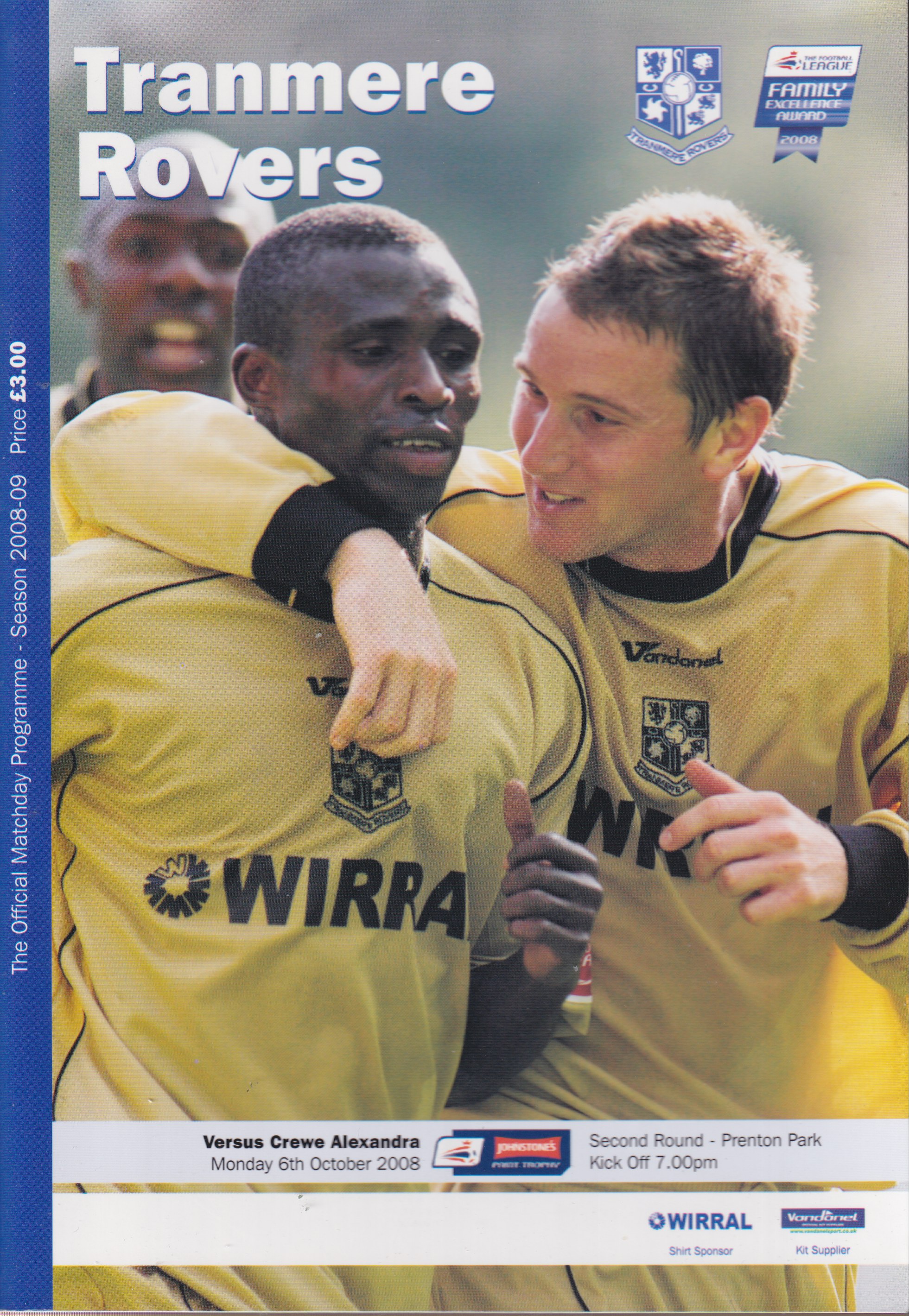 Match Programme for 06/10/2008