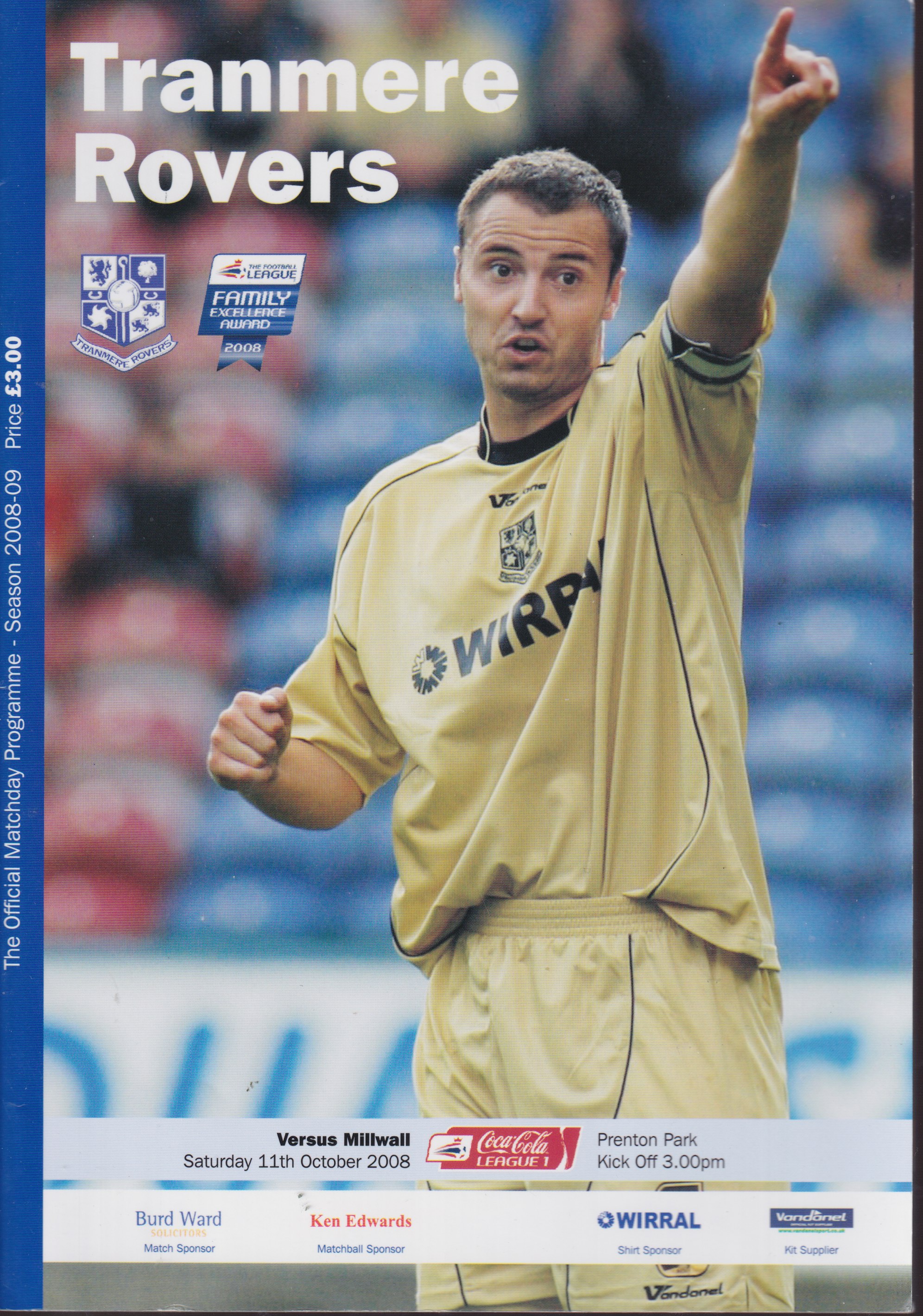 Match Programme for 11/10/2008