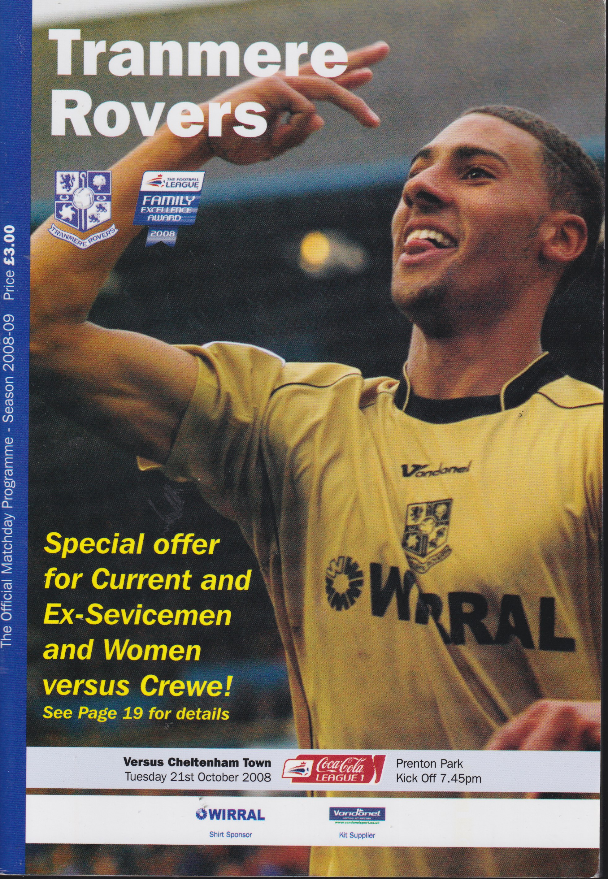 Match Programme for 21/10/2008