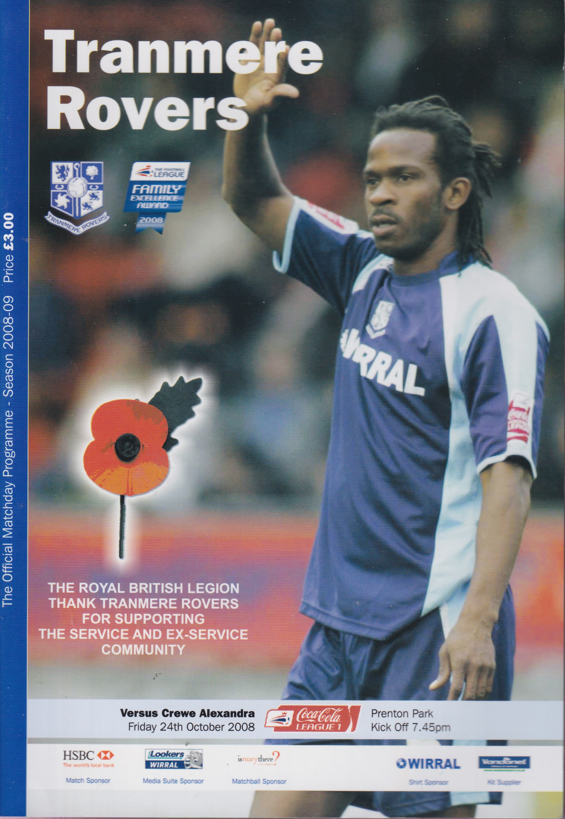Match Programme for 24/10/2008