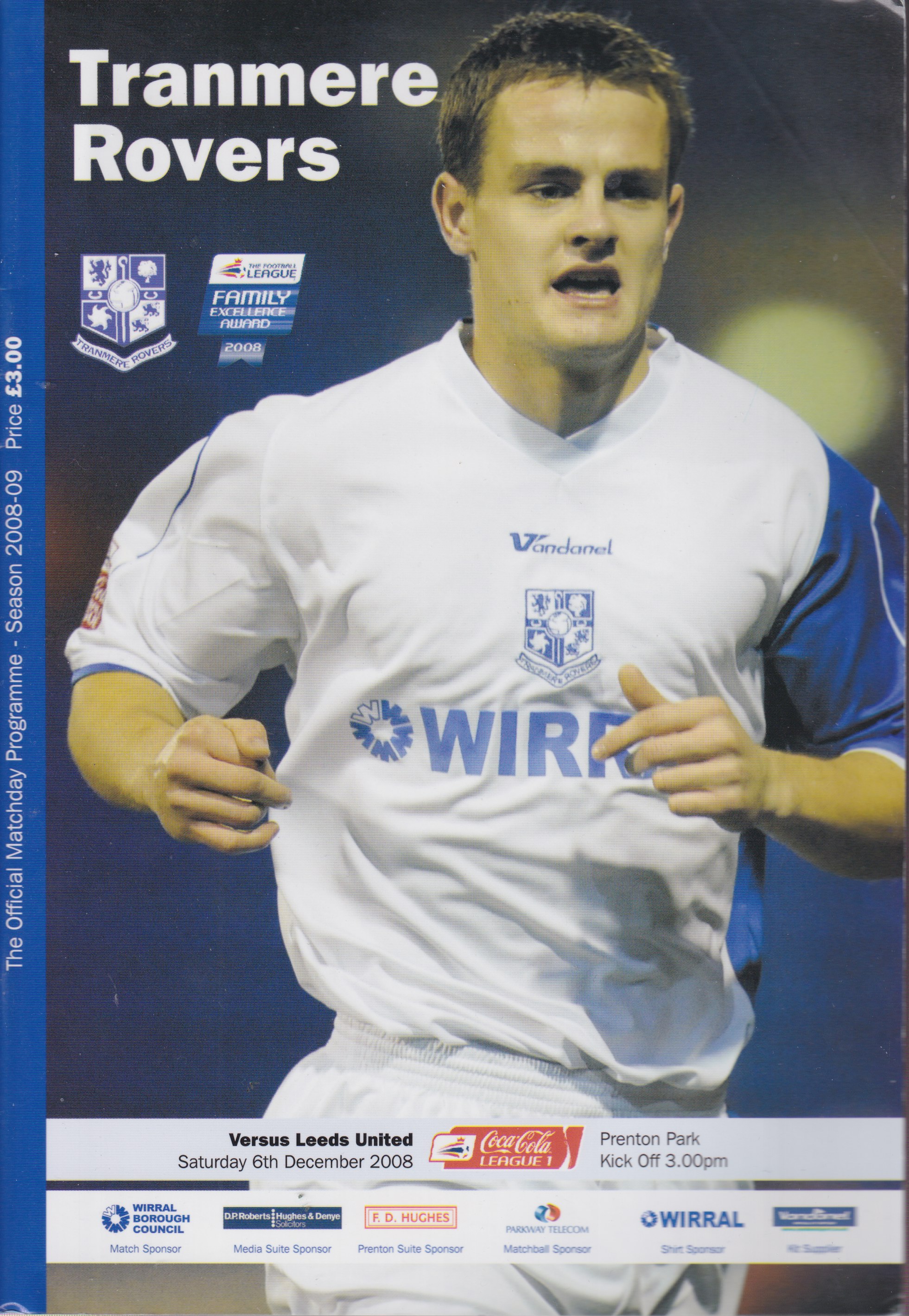 Match Programme for 06/12/2008