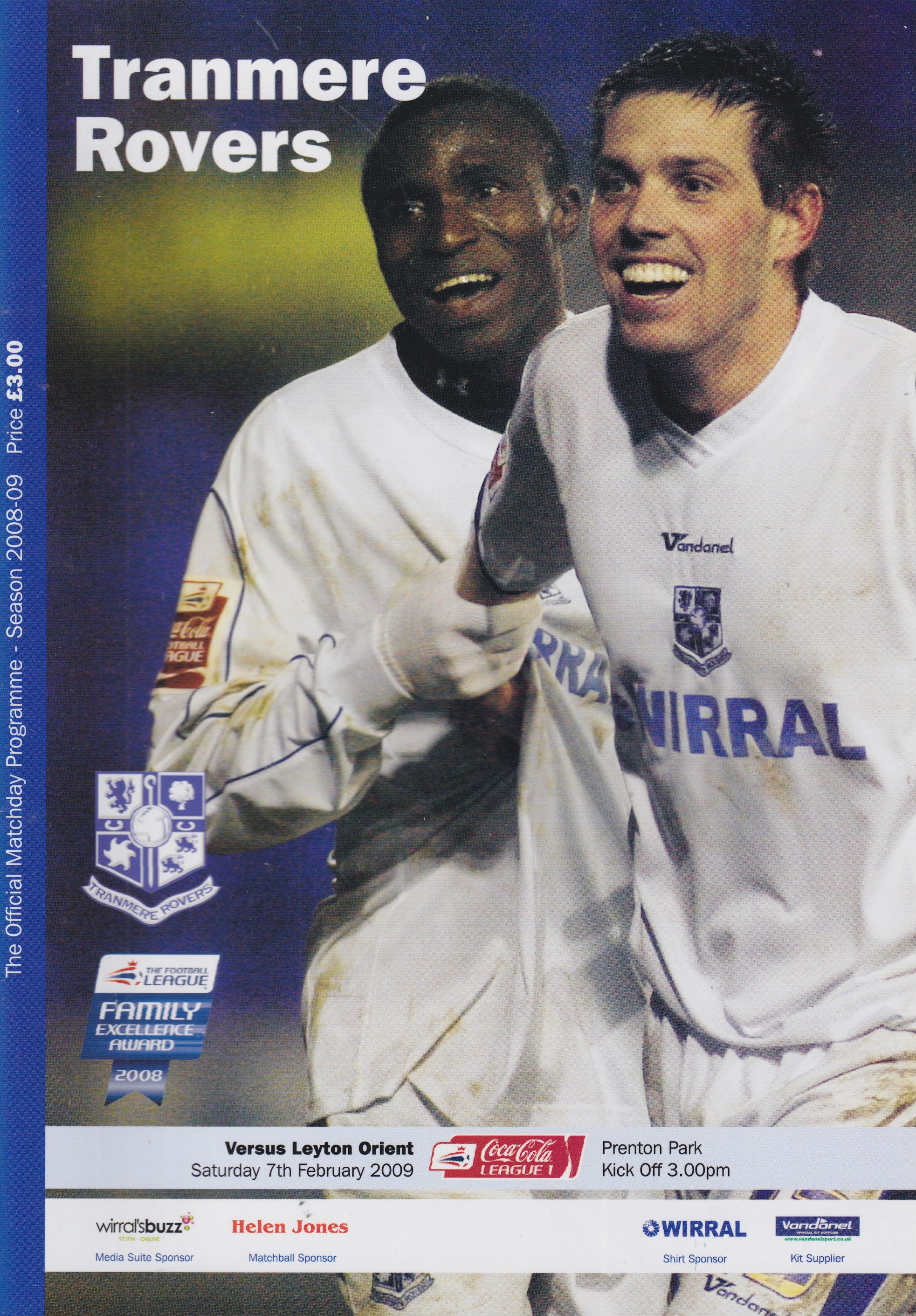 Match Programme for 07/02/2009