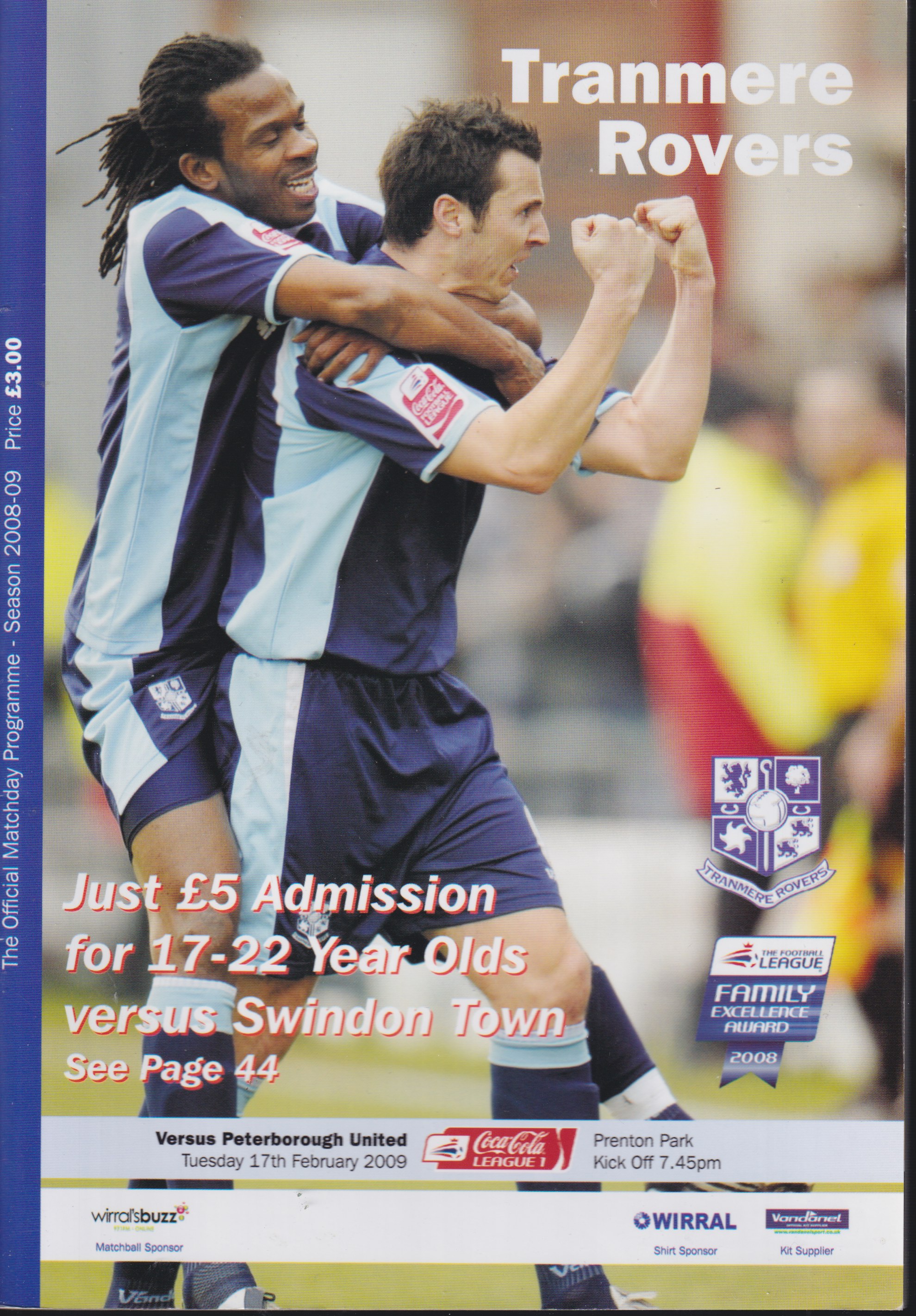 Match Programme for 17/02/2009