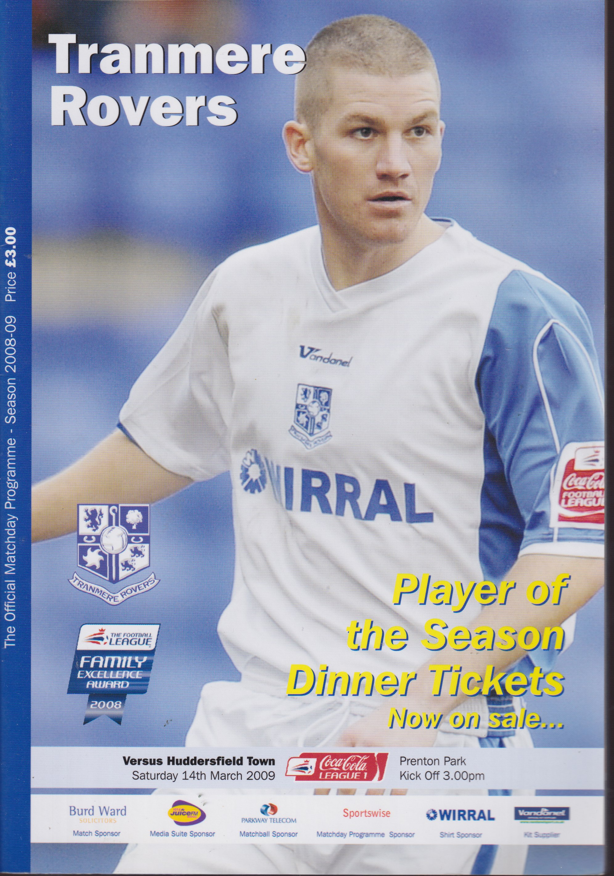 Match Programme for 14/03/2009
