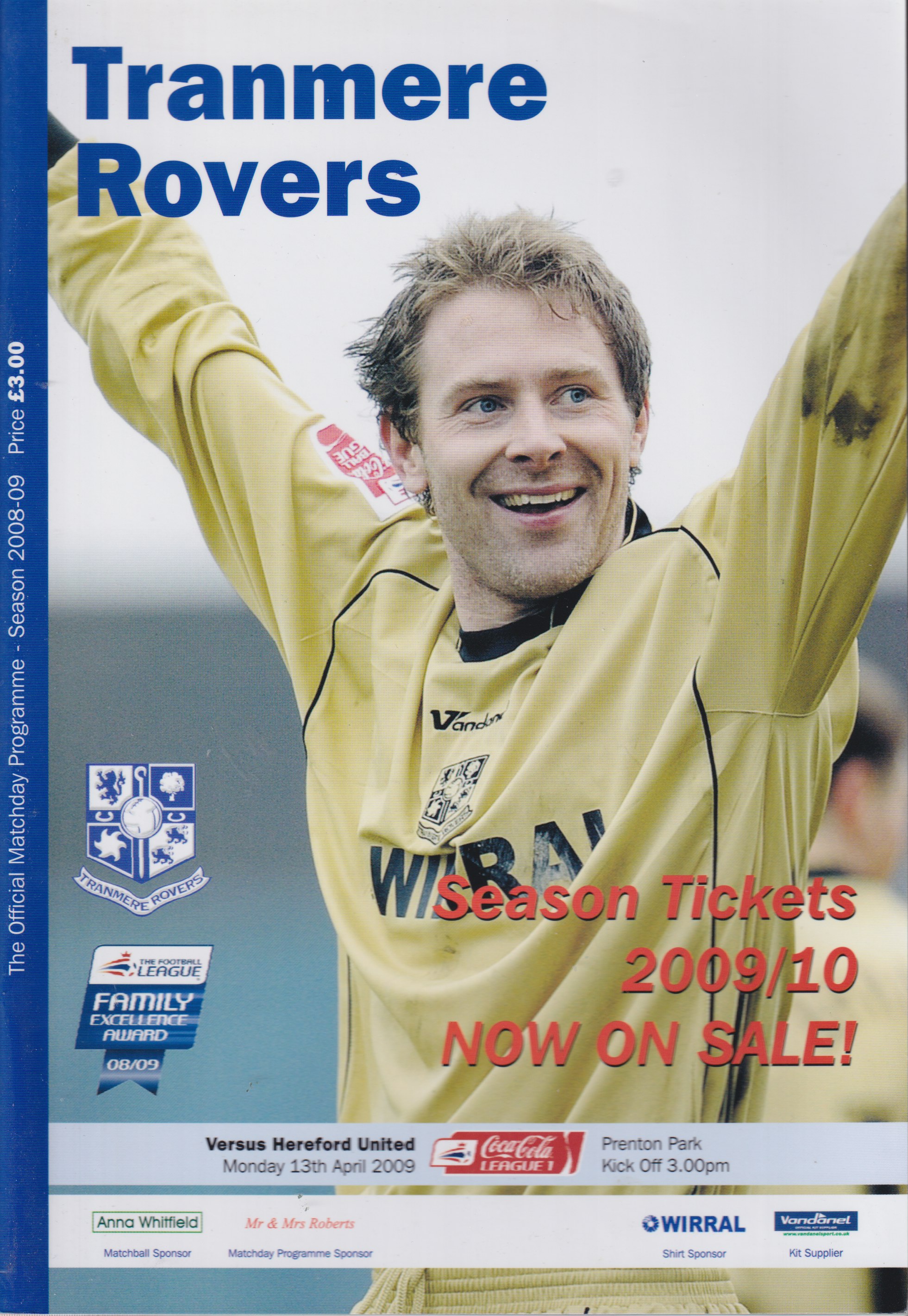 Match Programme for 13/04/2009