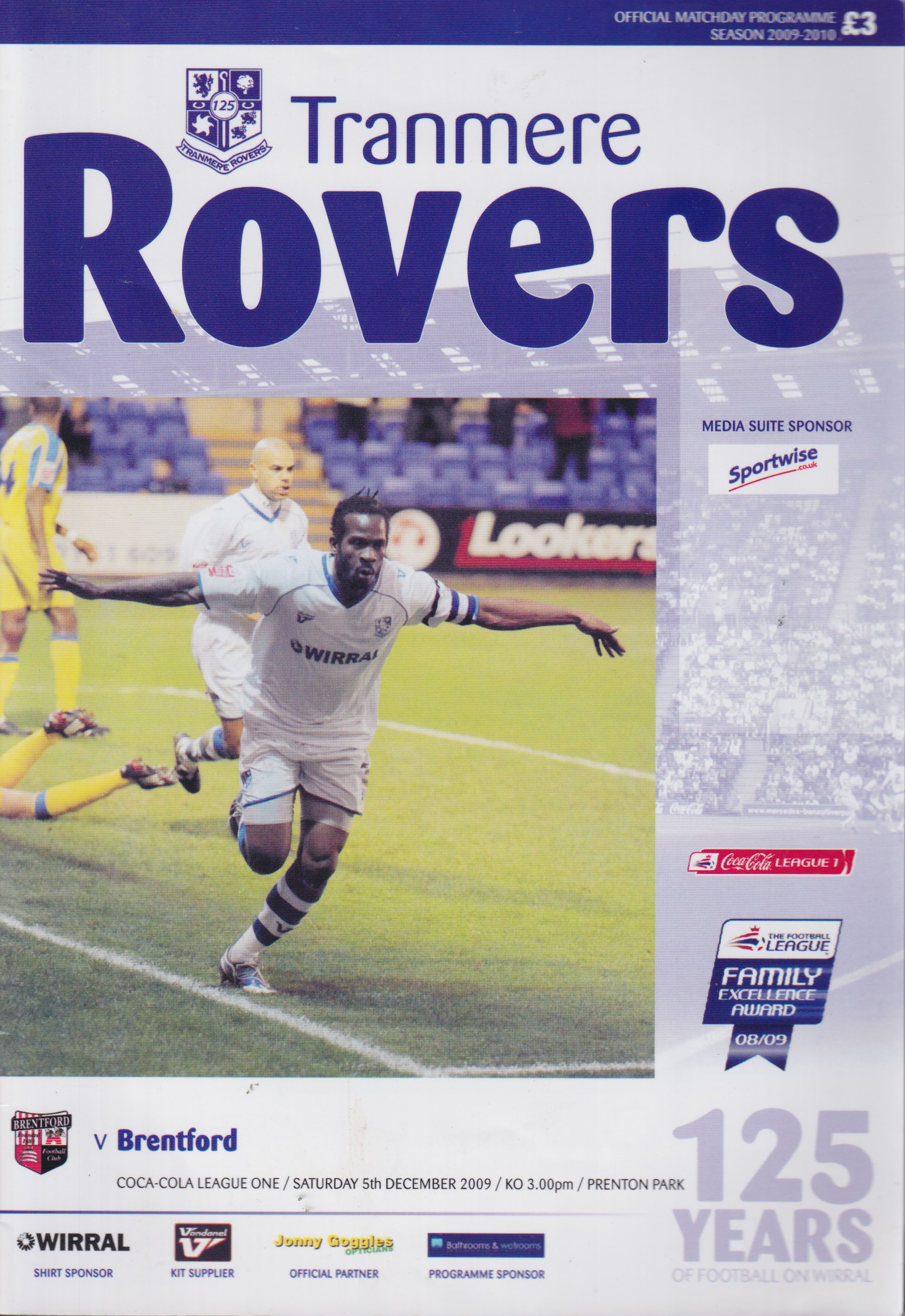 Match Programme for 05/12/2009