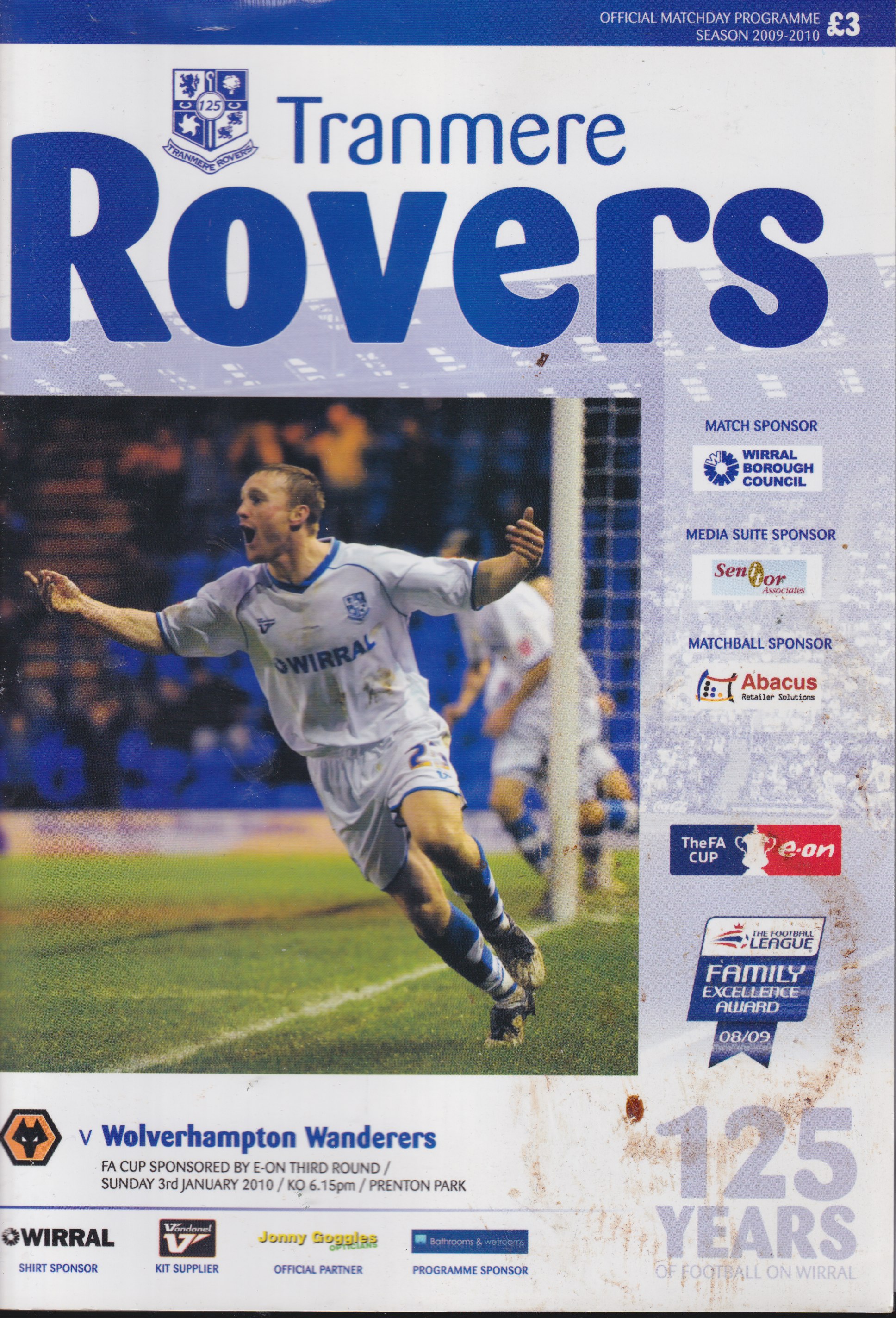 Match Programme for 03/01/2010