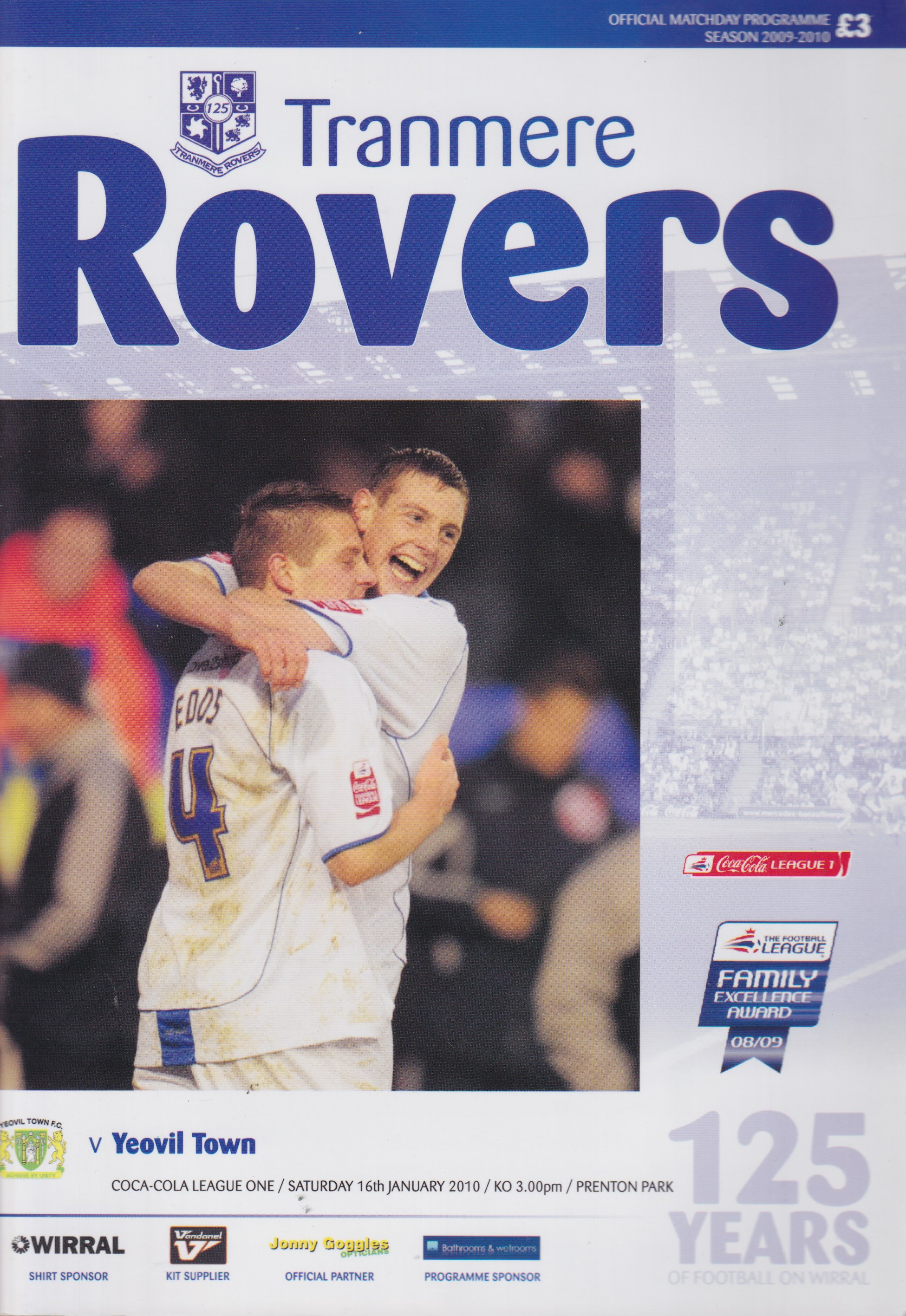 Match Programme for 26/01/2010