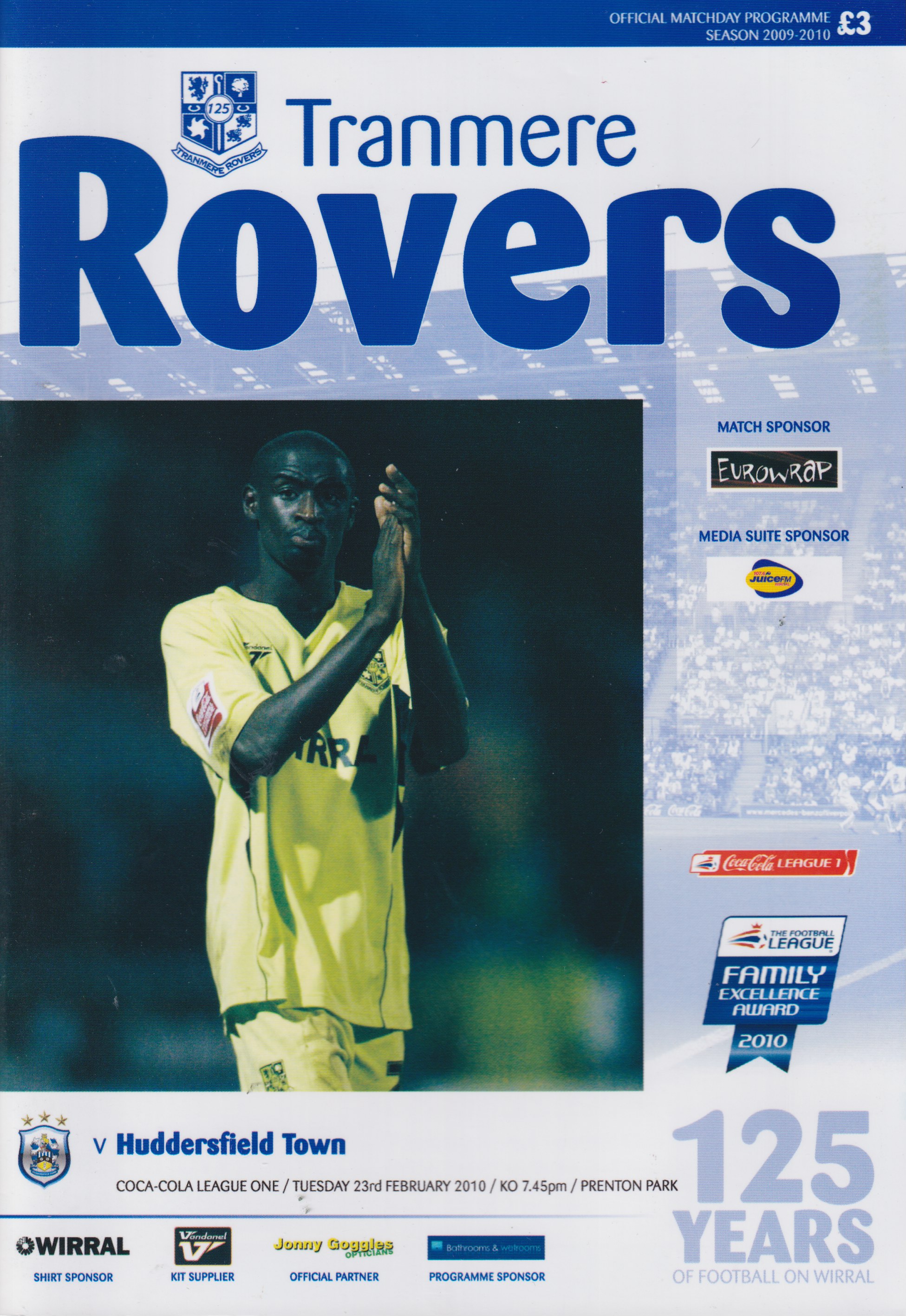 Match Programme for 23/02/2010