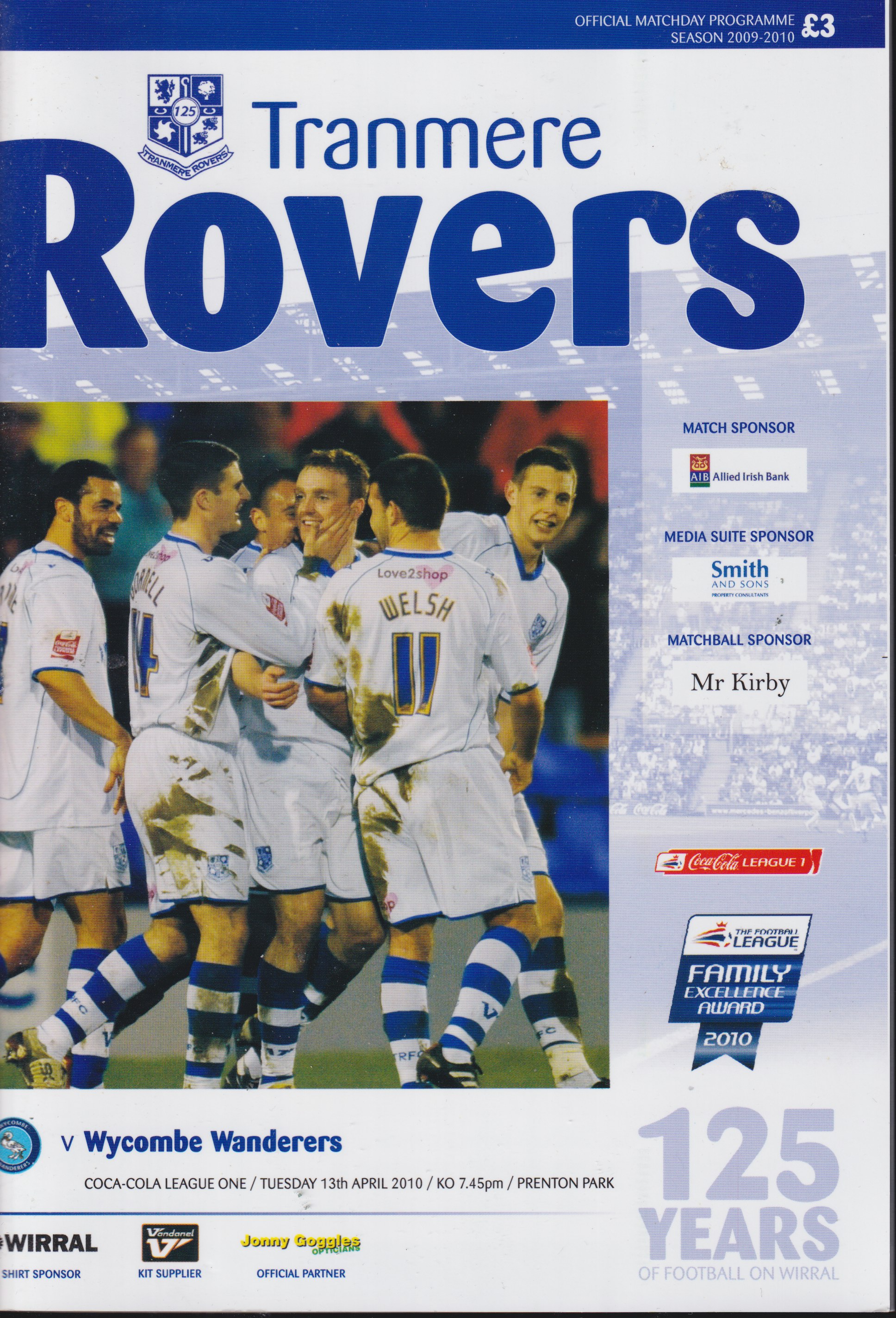 Match Programme for 13/04/2010
