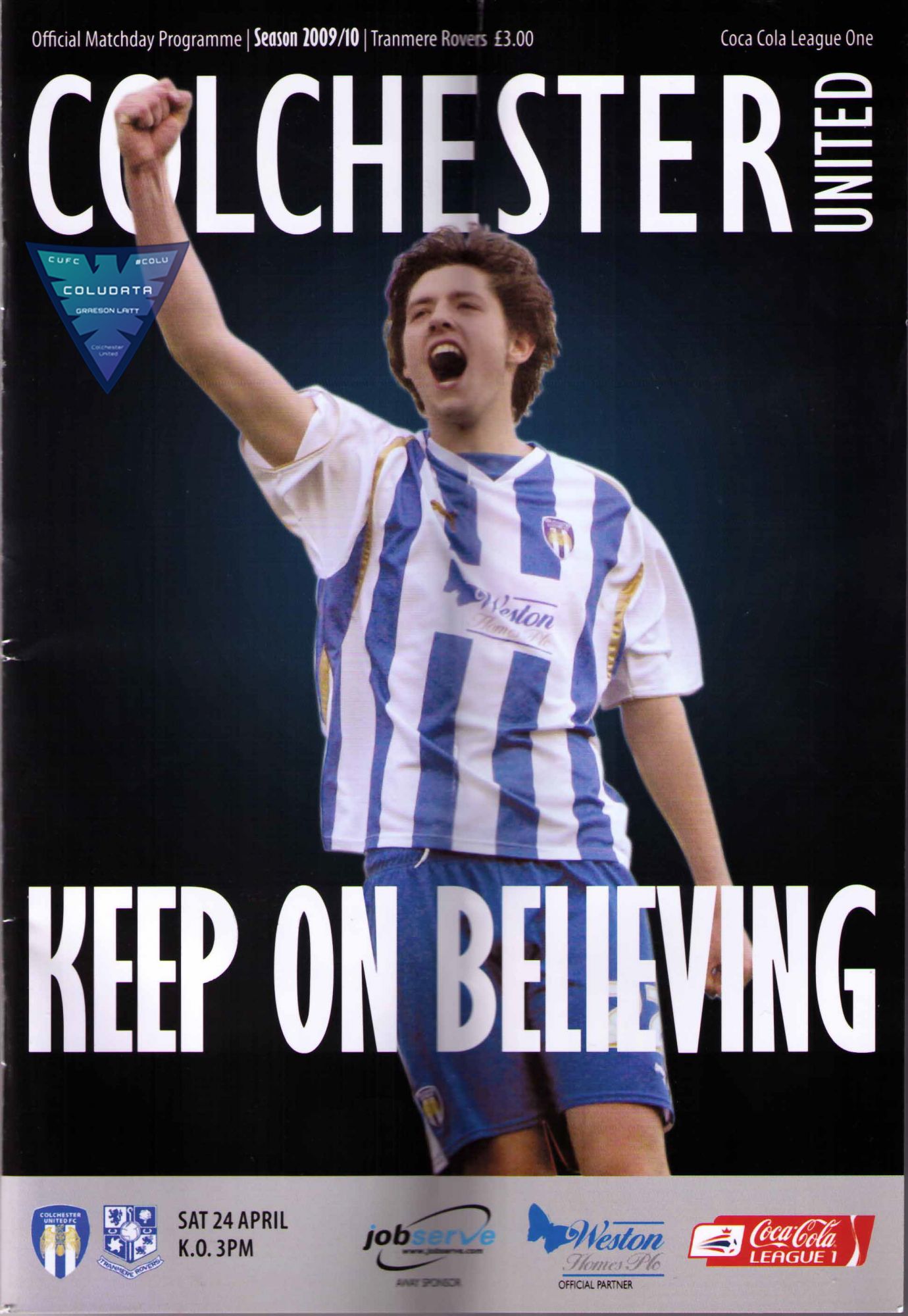 Match Programme for 24/04/2010