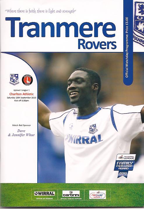 Match Programme for 18/09/2010