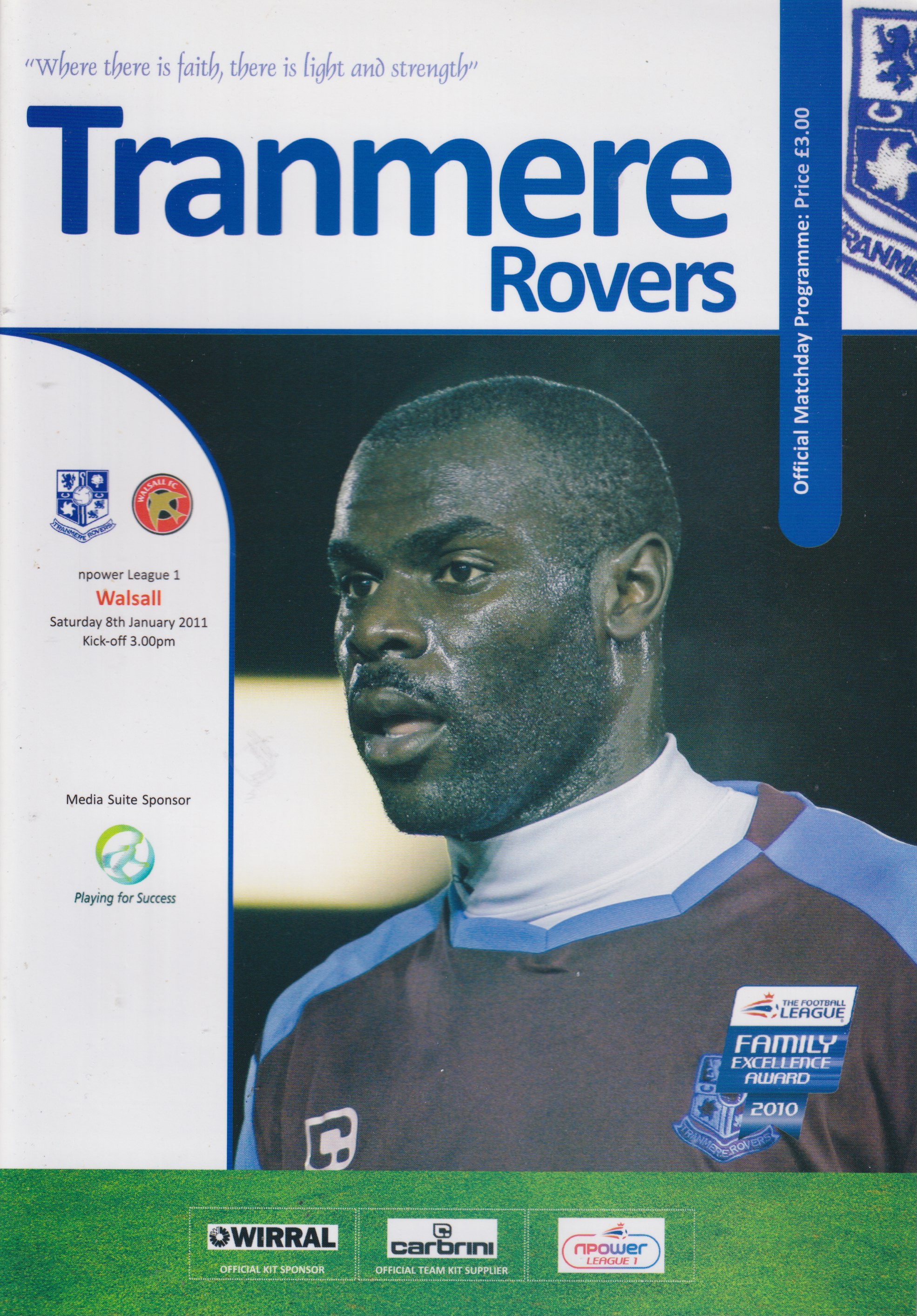 Match Programme for 08/01/2011