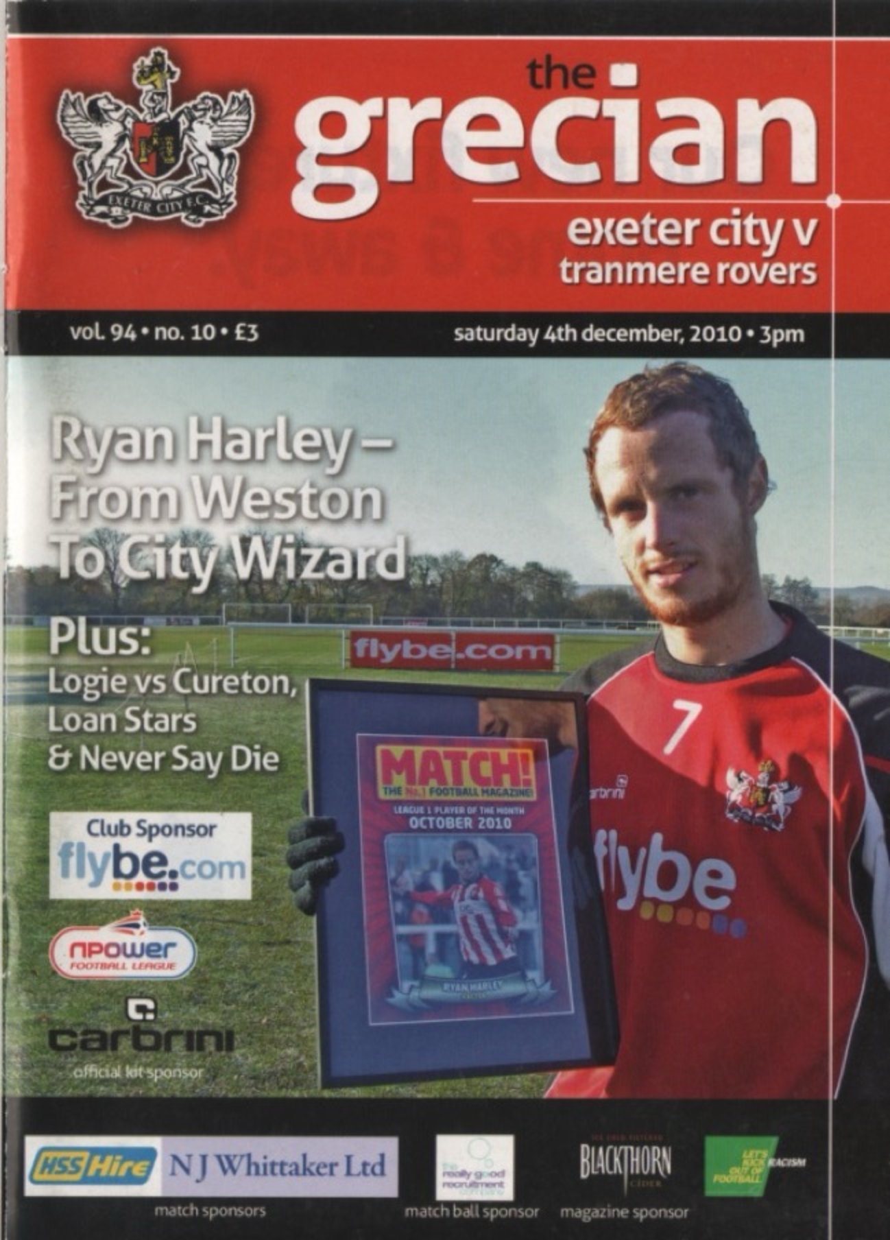 Match Programme for 01/03/2011