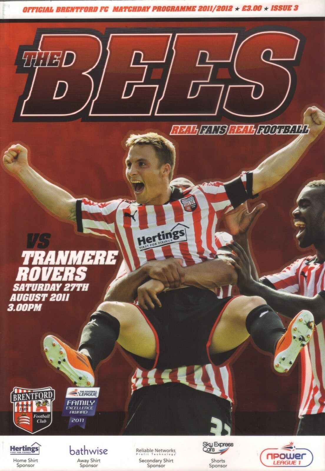 Match Programme for 27/08/2011