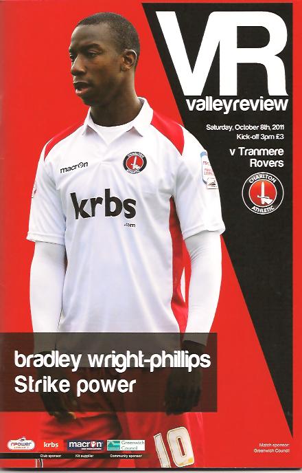 Match Programme for 08/10/2011
