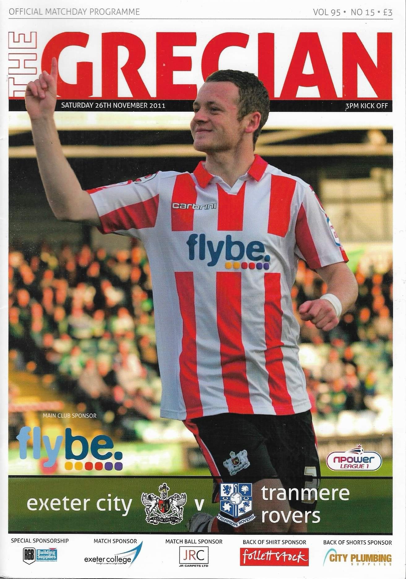 Match Programme for 26/11/2011