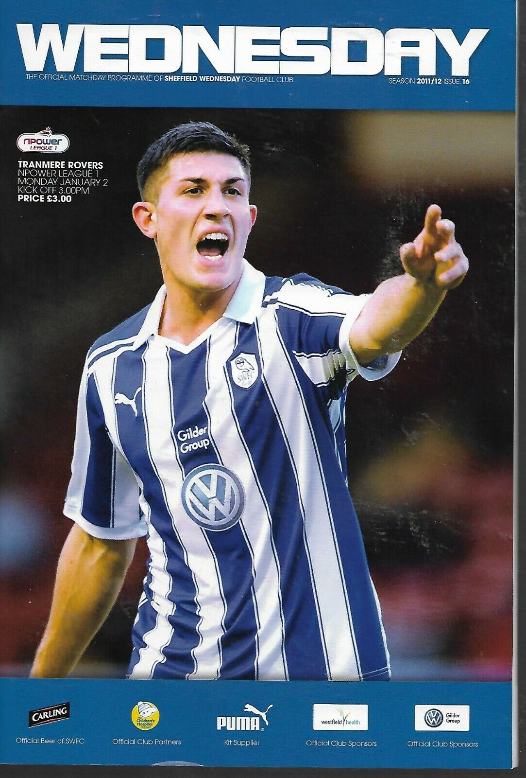 Match Programme for 02/01/2012