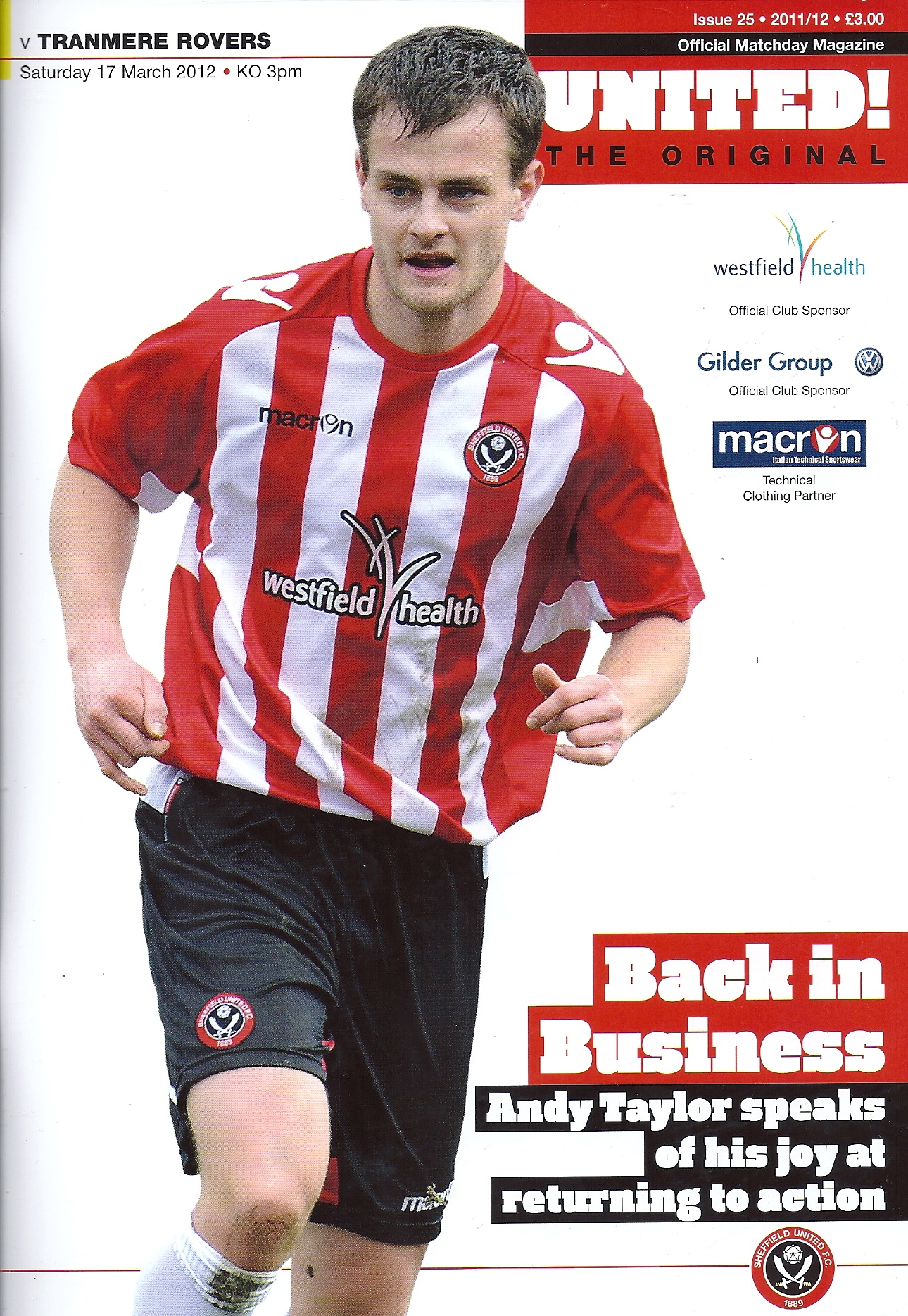 Match Programme for 17/03/2012