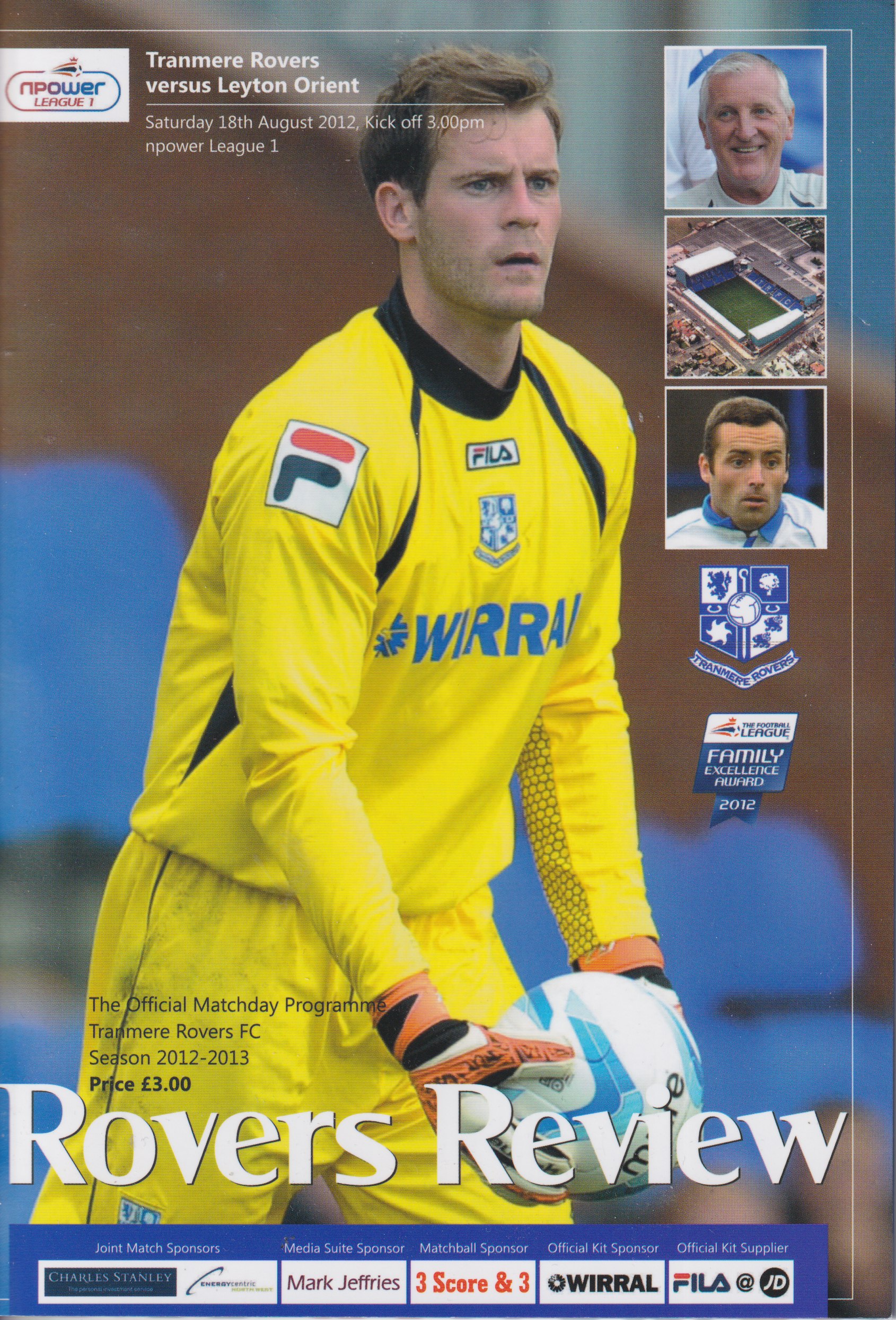 Match Programme for 18/08/2012