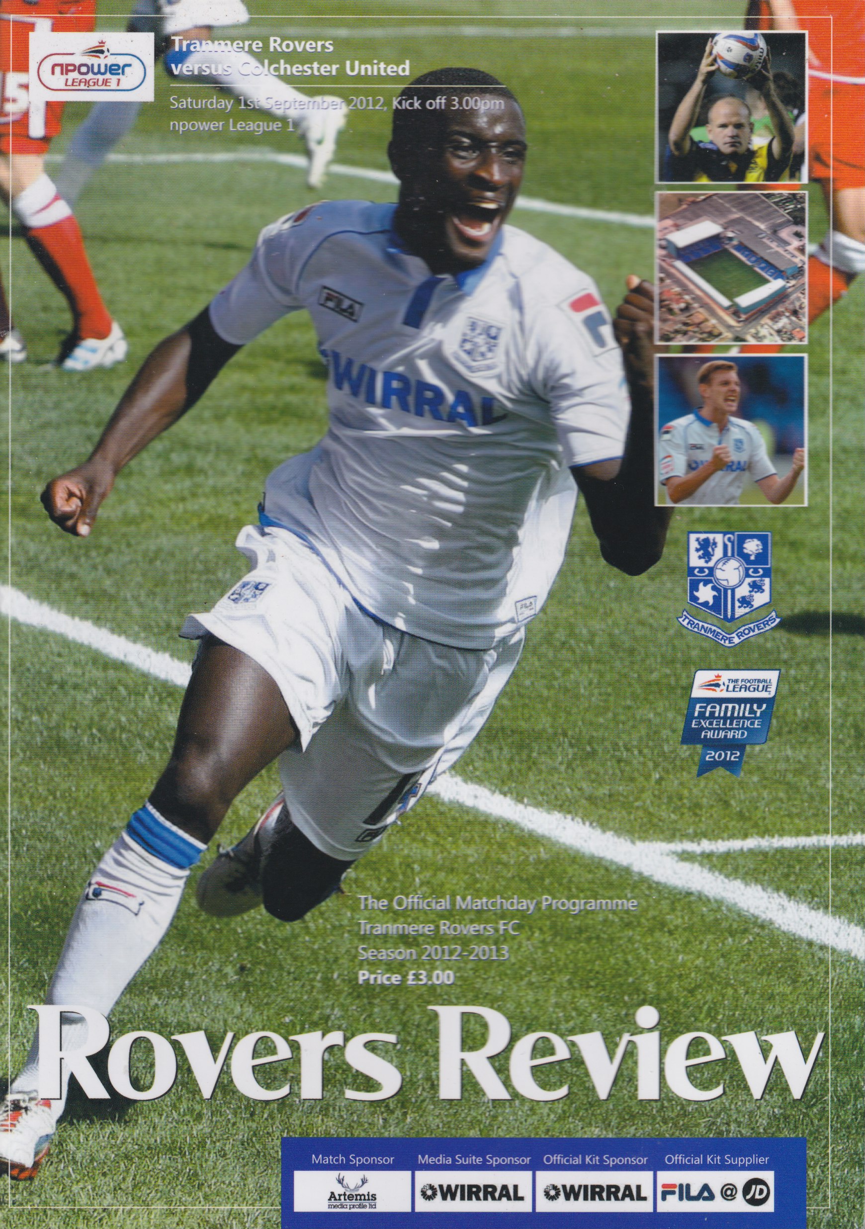 Match Programme for 01/09/2012