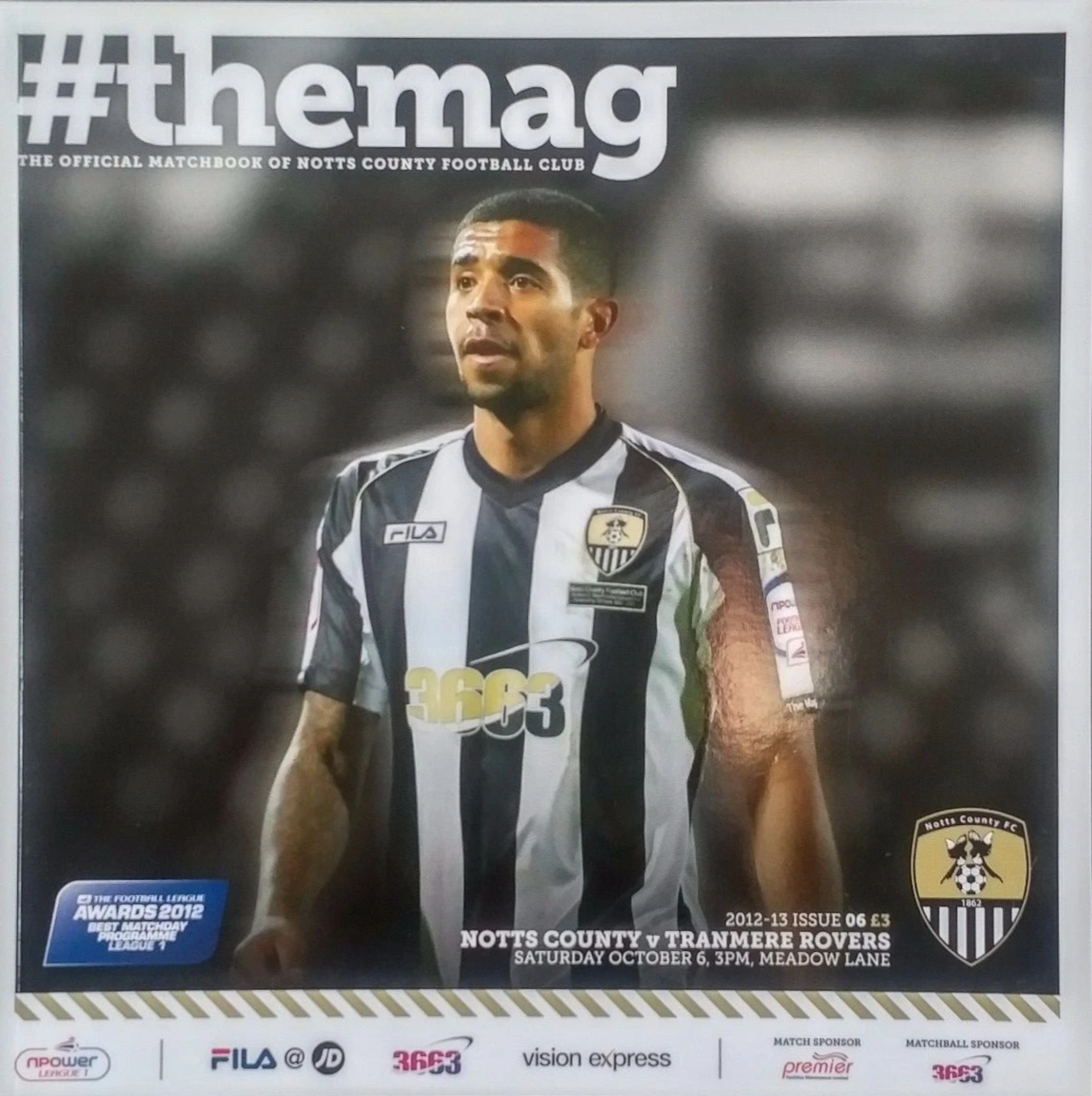 Match Programme for 06/10/2012