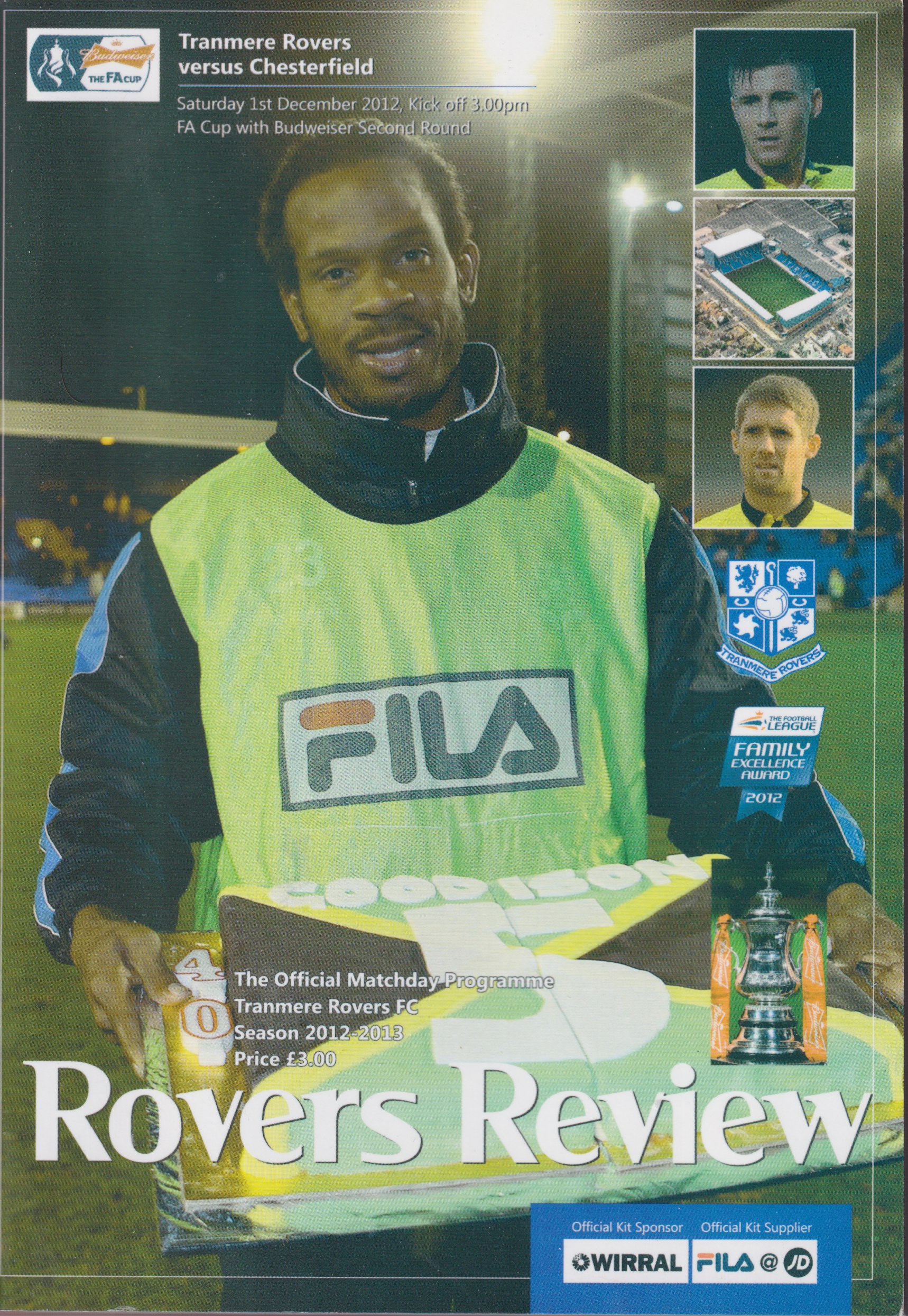 Match Programme for 01/12/2012