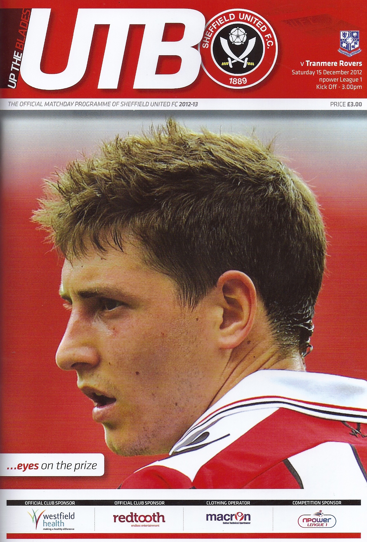 Match Programme for 15/12/2012