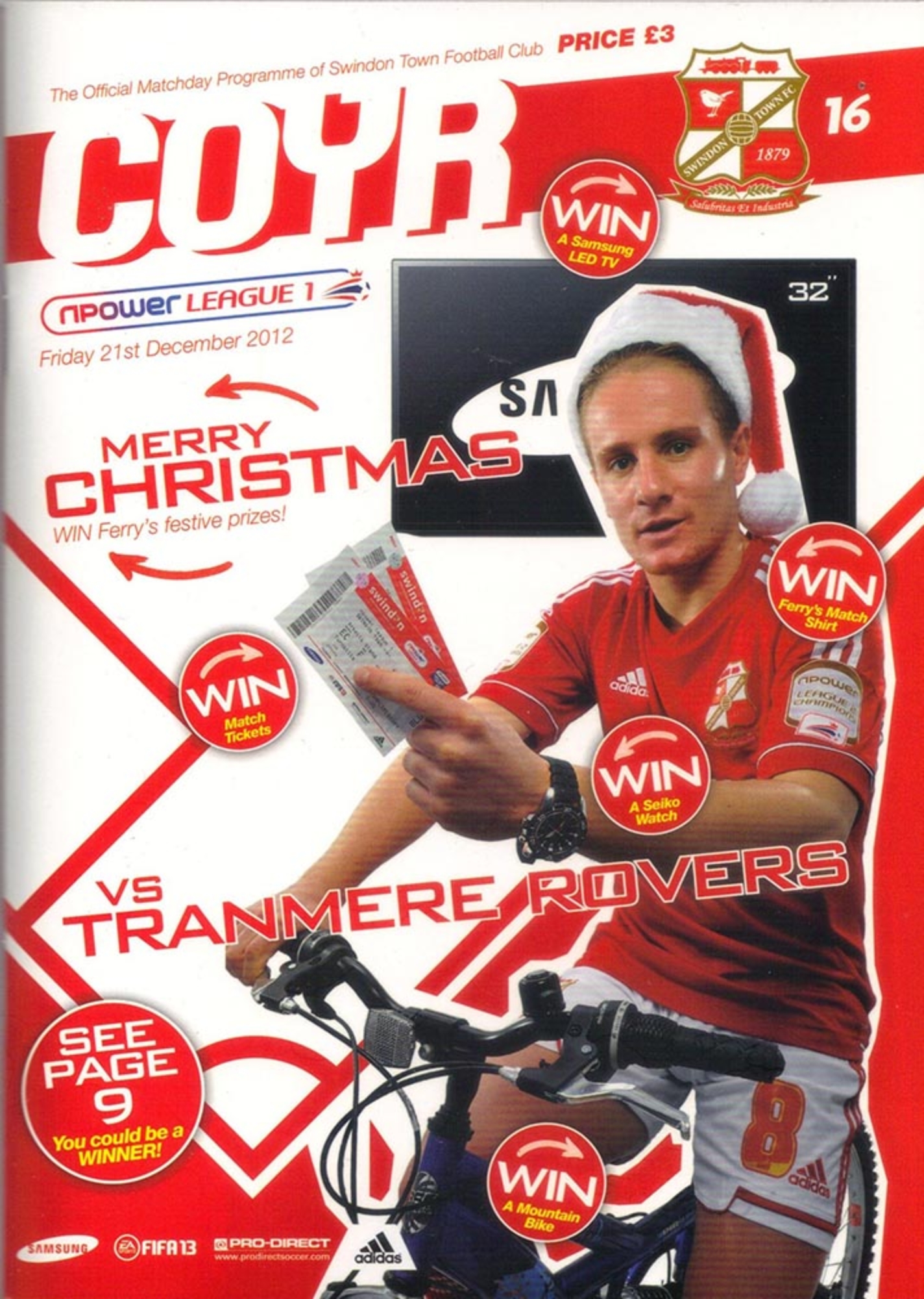 Match Programme for 21/12/2012
